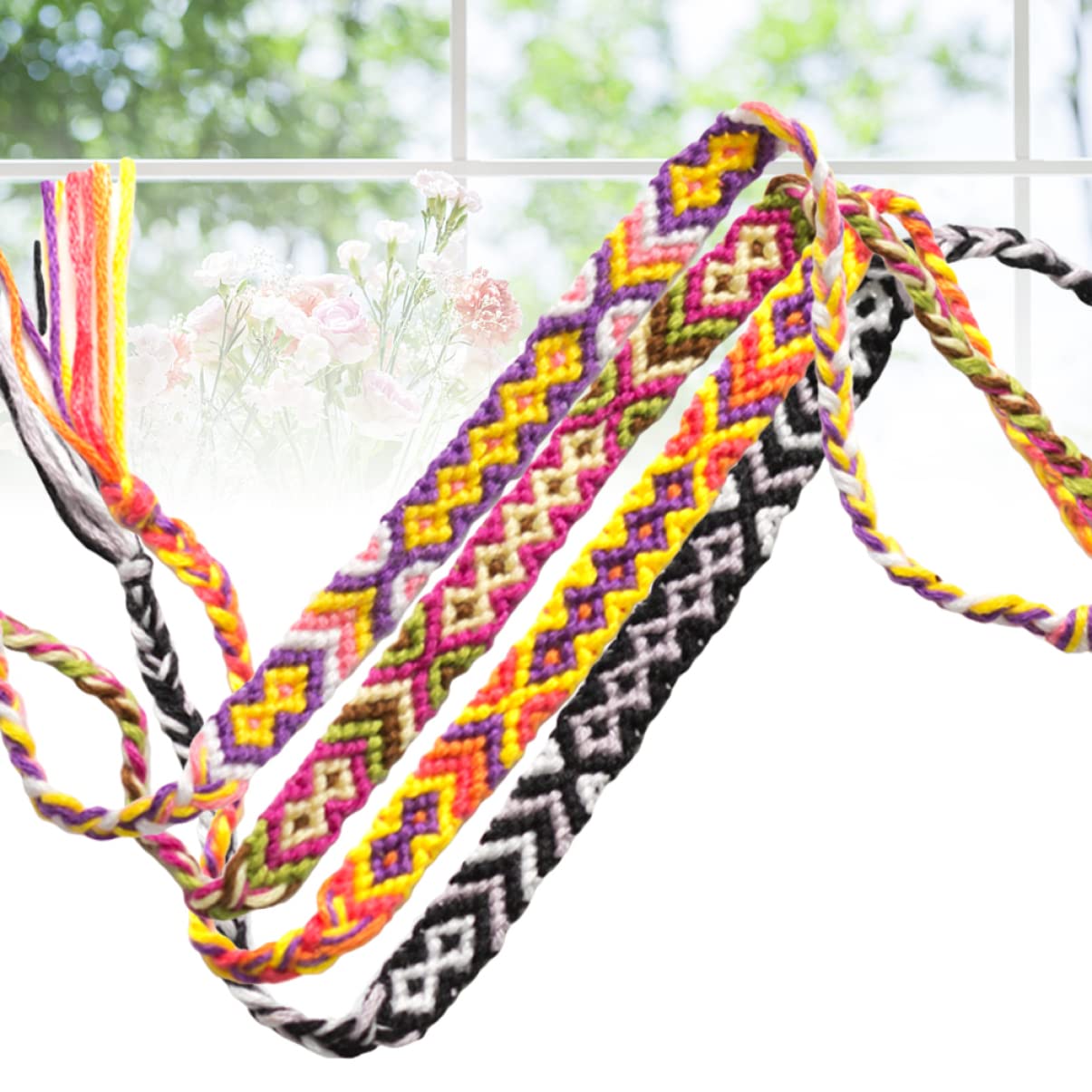 TOYANDONA 16 Uds. Tobillo de Mujer para Muñeca de Hilo Hecho a Mano Pulseras Tejidas Azar para Niña Color Trenzado