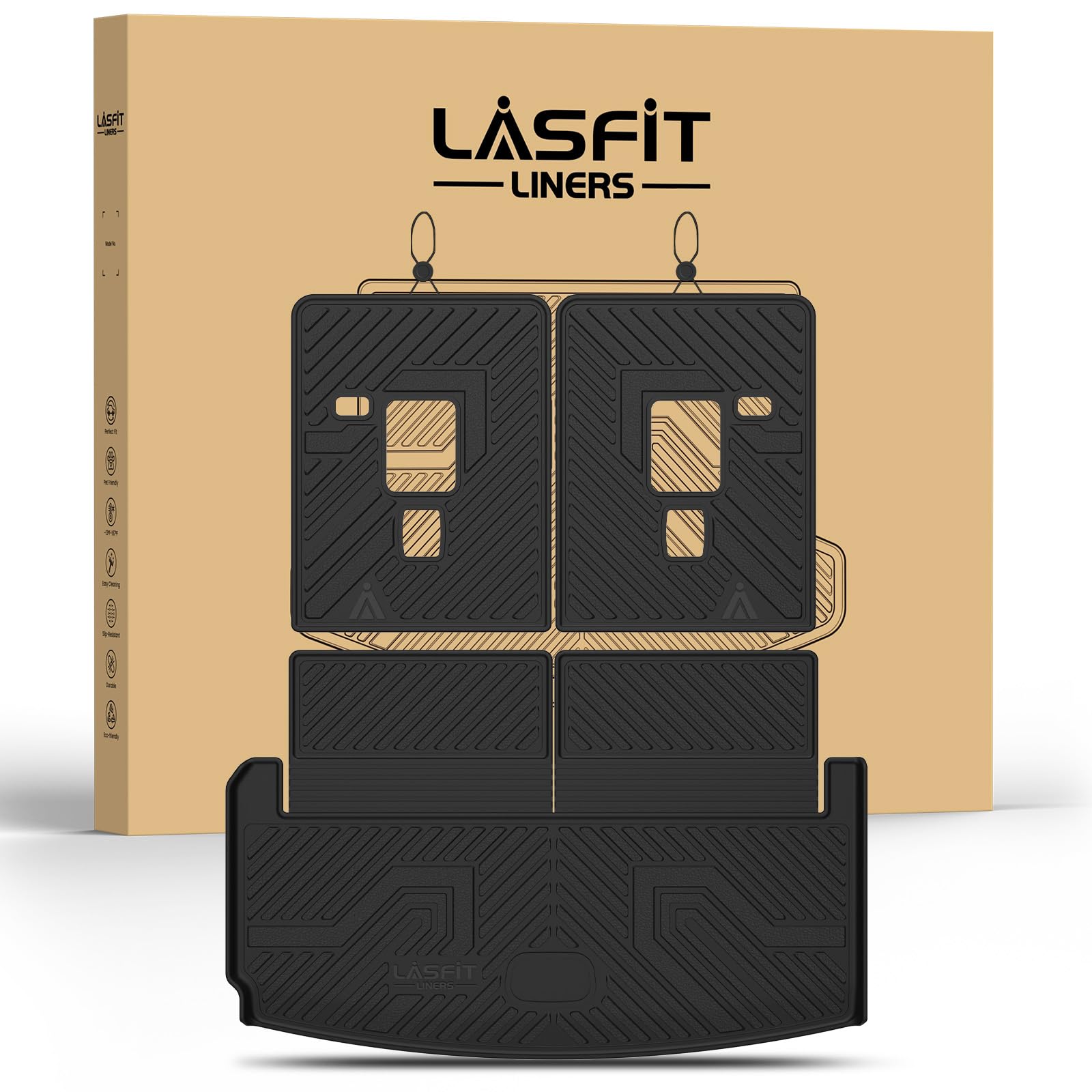 LASFIT Cargo Mats for Jeep Grand Cherokee L 2021-2026 2027