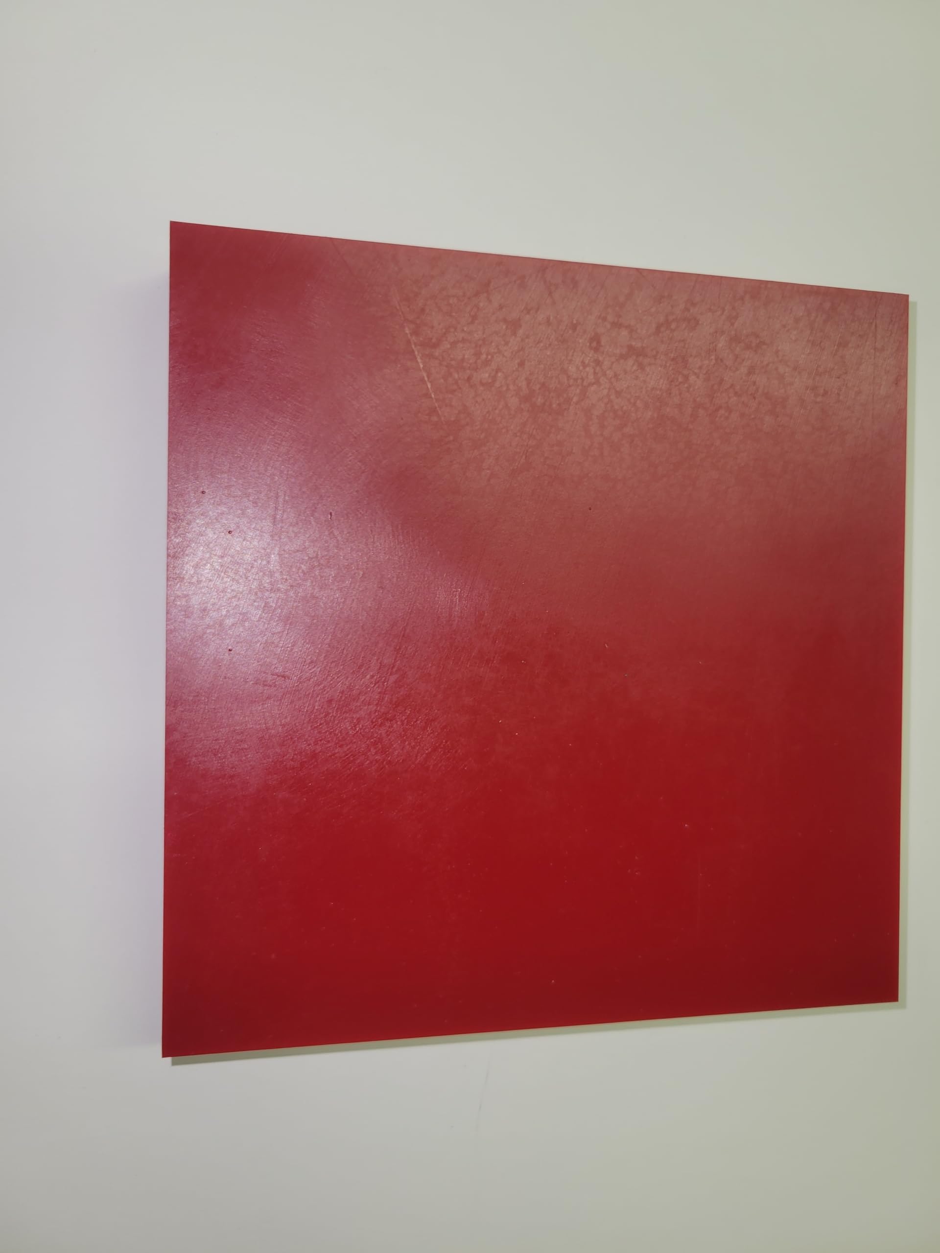 1" x 6" x 6" Polyurethane/Urethane Sheet, 95 A Durometer, Red