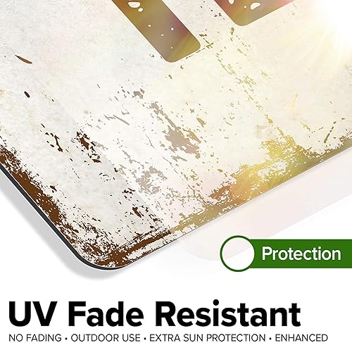 Miniatura 214 de My Sign Center - Letrero personalizado, 11 colores de fuente, 13 estilos de fuente, 4 opciones de agujero, 22 tamaños, 8 x 32 pulgadas, sin óxido,