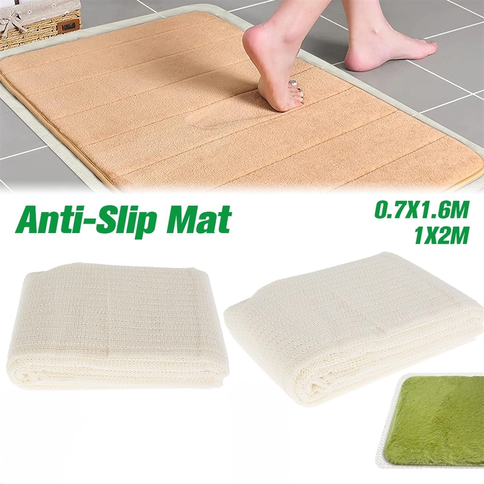 rutschfeste Teppichgreifermatte rutschfeste Teppichunterlage, Teppichgreifer, Mehrzweck-Einlagematte, Netzfutter, Teppichunterlage, Bodenmatte Rug Gripper (Color : 1mx2m White)