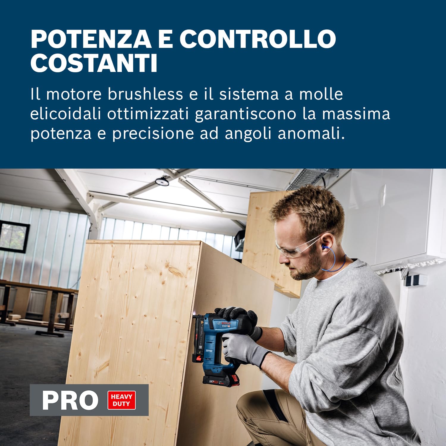 Bosch Professional 18V System Chiodatrice per legno a batteria GNH 18V-35 (rinculo ridotto, motore brushless, incl. gancio per cintura, L-BOXX 136)