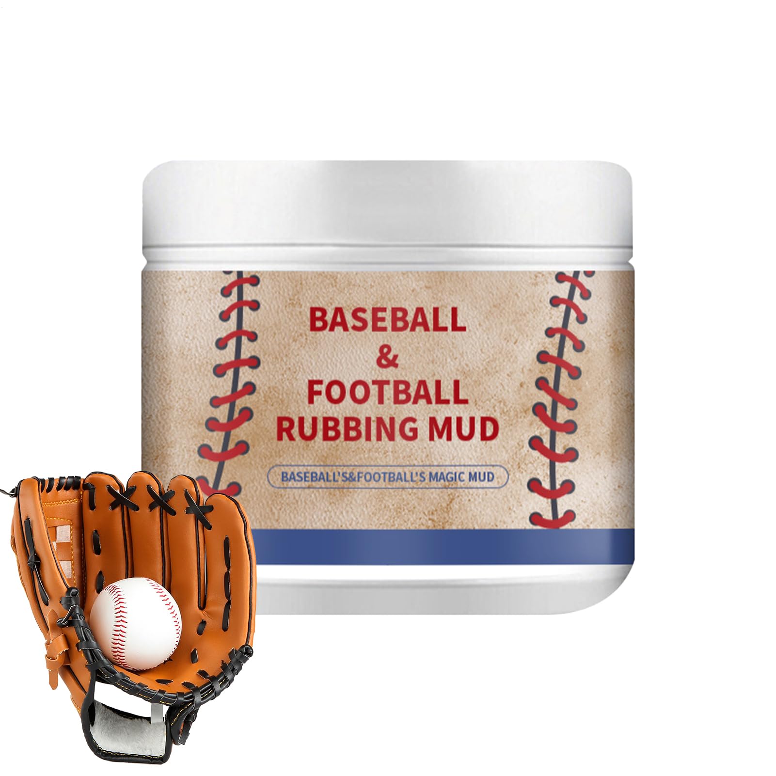 Baseball Mud, Ball Softening Clay, Darkening Grip Enhancer, Game-Ready Conditioning for Footballs, Baseballs, Practice, School Sports, Outdoor Leagues, Training Fields, or Game Day Use