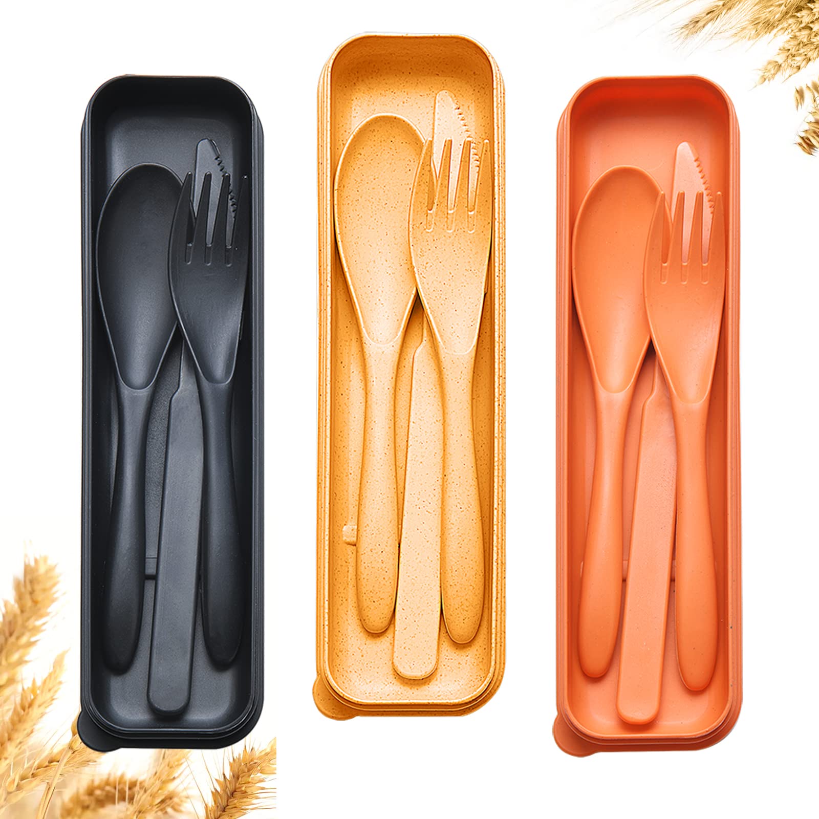 YDYTOP Reusable Travel Utensils Set with Case