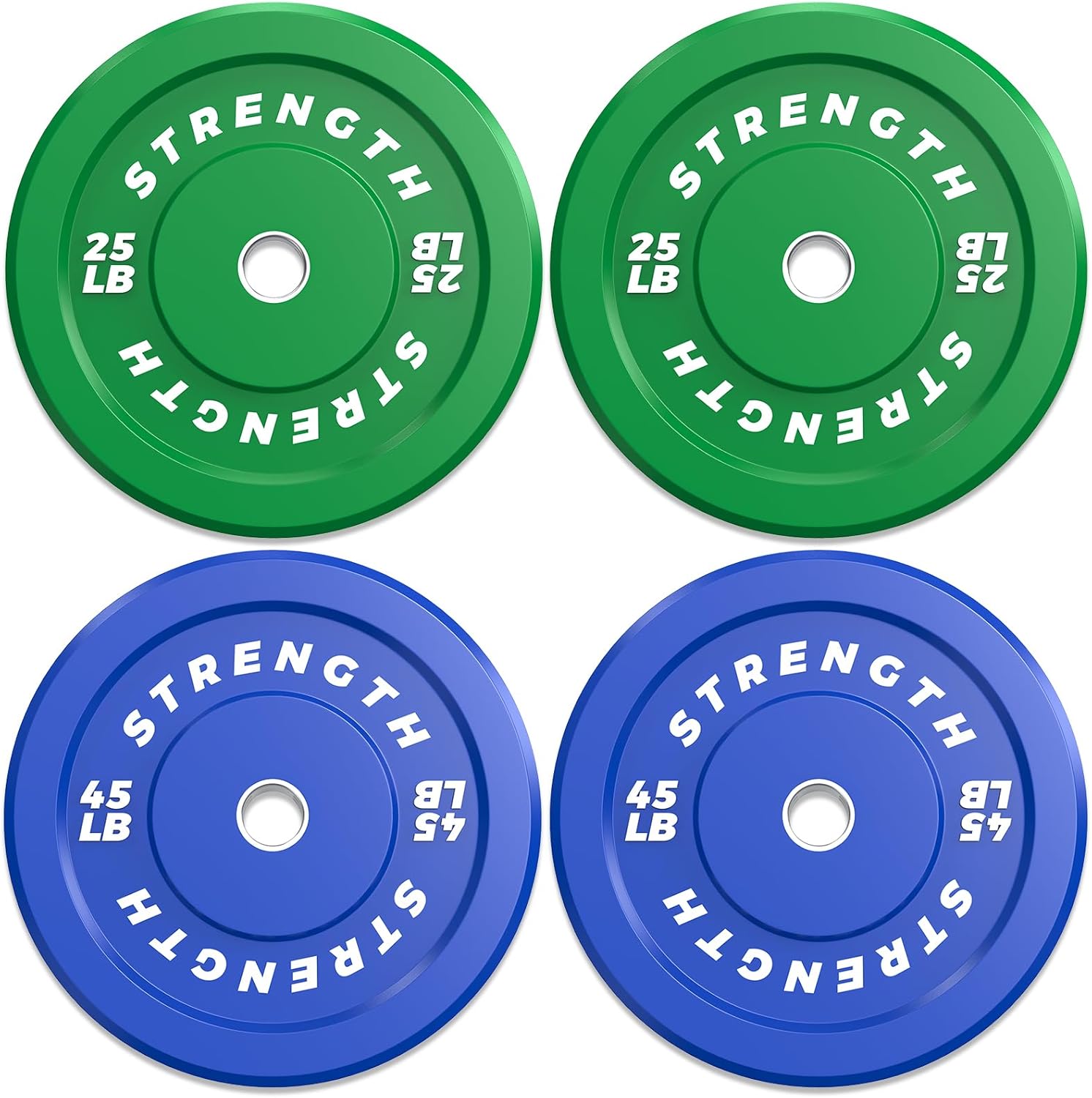 XDDIAS Juego de discos olímpicos coloridos de 2 pulgadas, juego de discos de peso olímpico de goma de color de alto rebote, ideal para gimnasio en