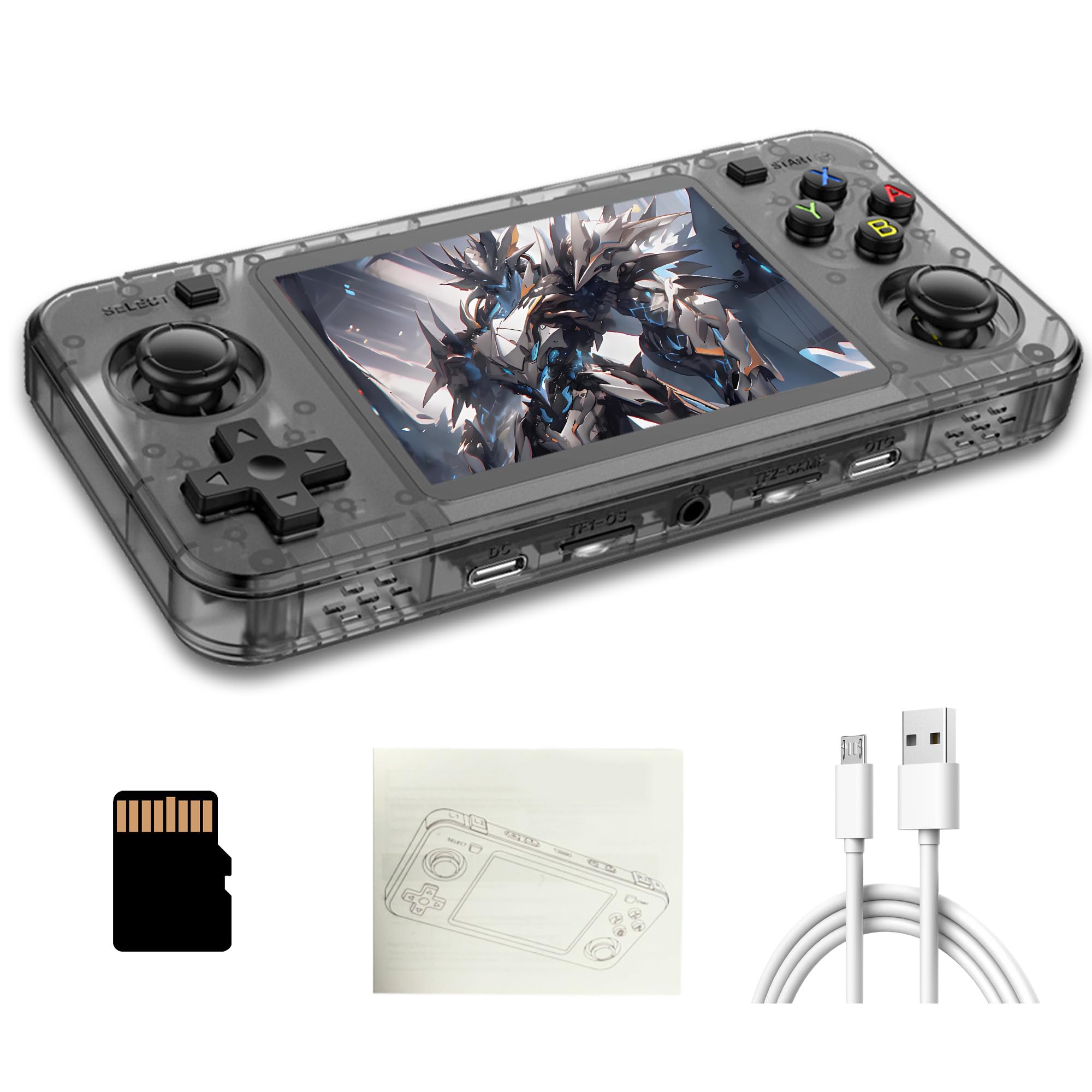 R36H Portable Retro Game Console, Preloaded with 22,000+ Retro Games and 23 Emulators, Open Source Linux System, 3.5 Inch IPS Display, Dual 3D Joystick (128GB, Black)-image-27