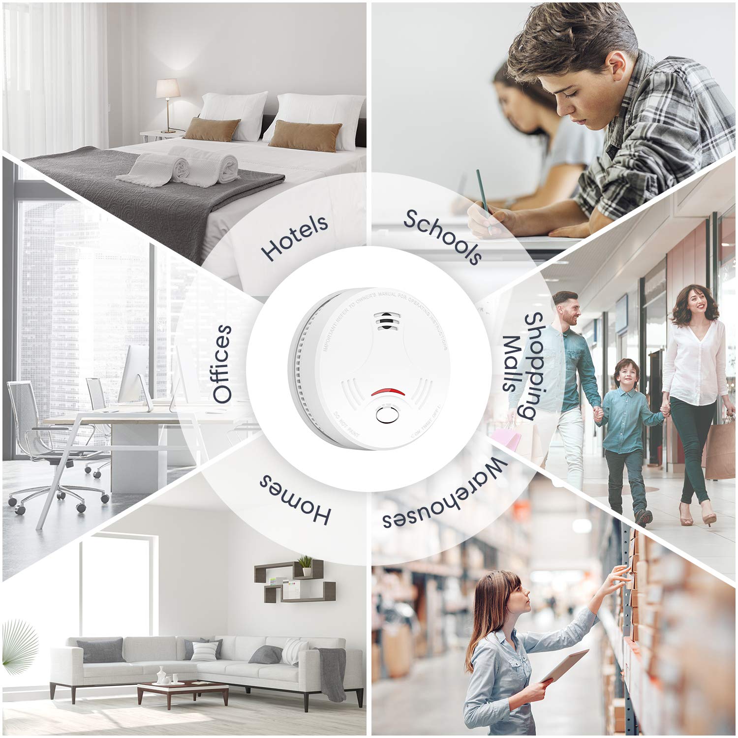 Buy Smoke Alarm, AVANTEK 10Year Battery Smoke Alarm, Photoelectric