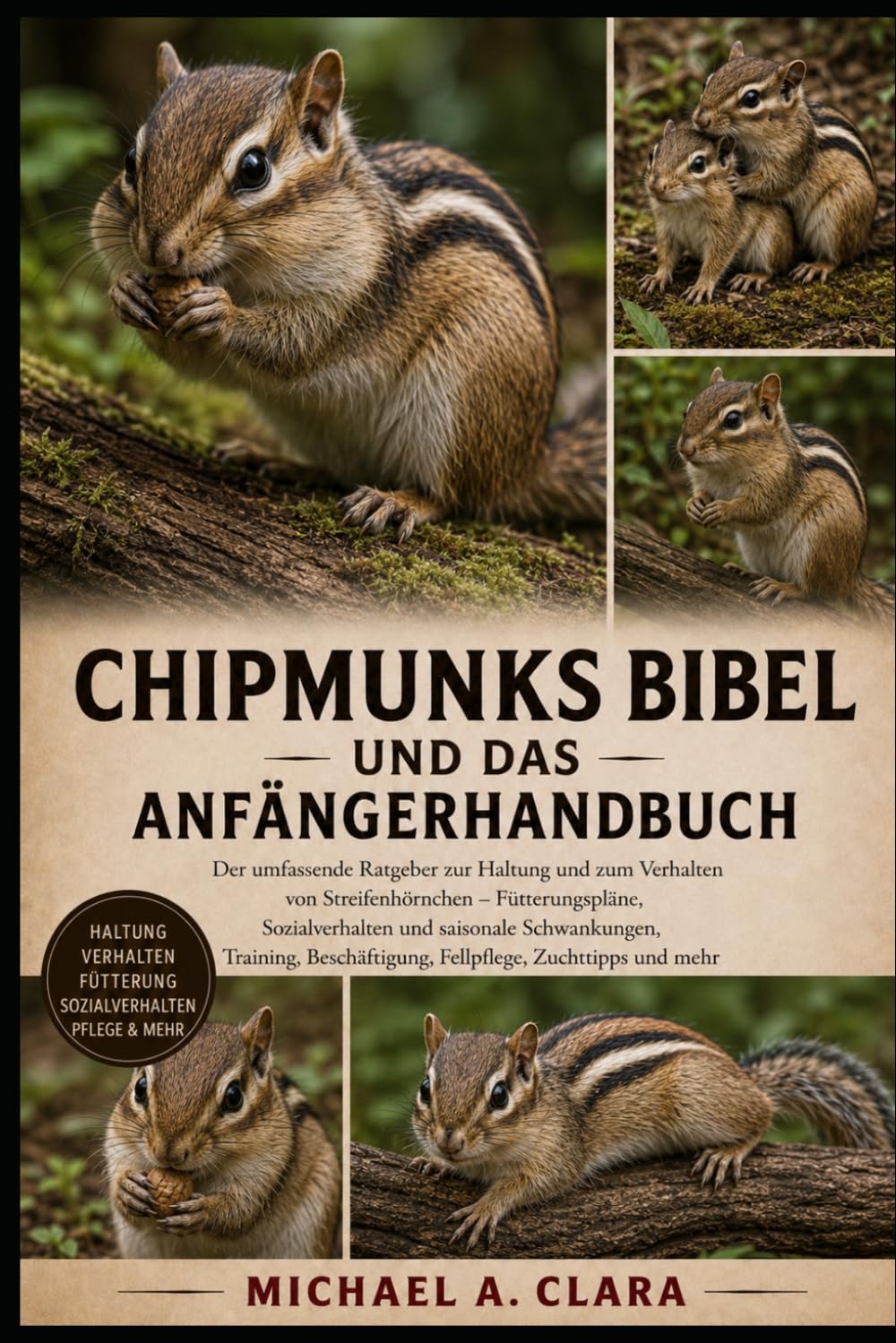 CHIPMUNKS BIBEL UND ANFÄNGERHANDBUCH: Der umfassende Ratgeber zur Haltung und zum Verhalten von Streifenhörnchen – Fütterungspläne, Sozialverhalten ... Fellpflege, Zuchttipps und mehr