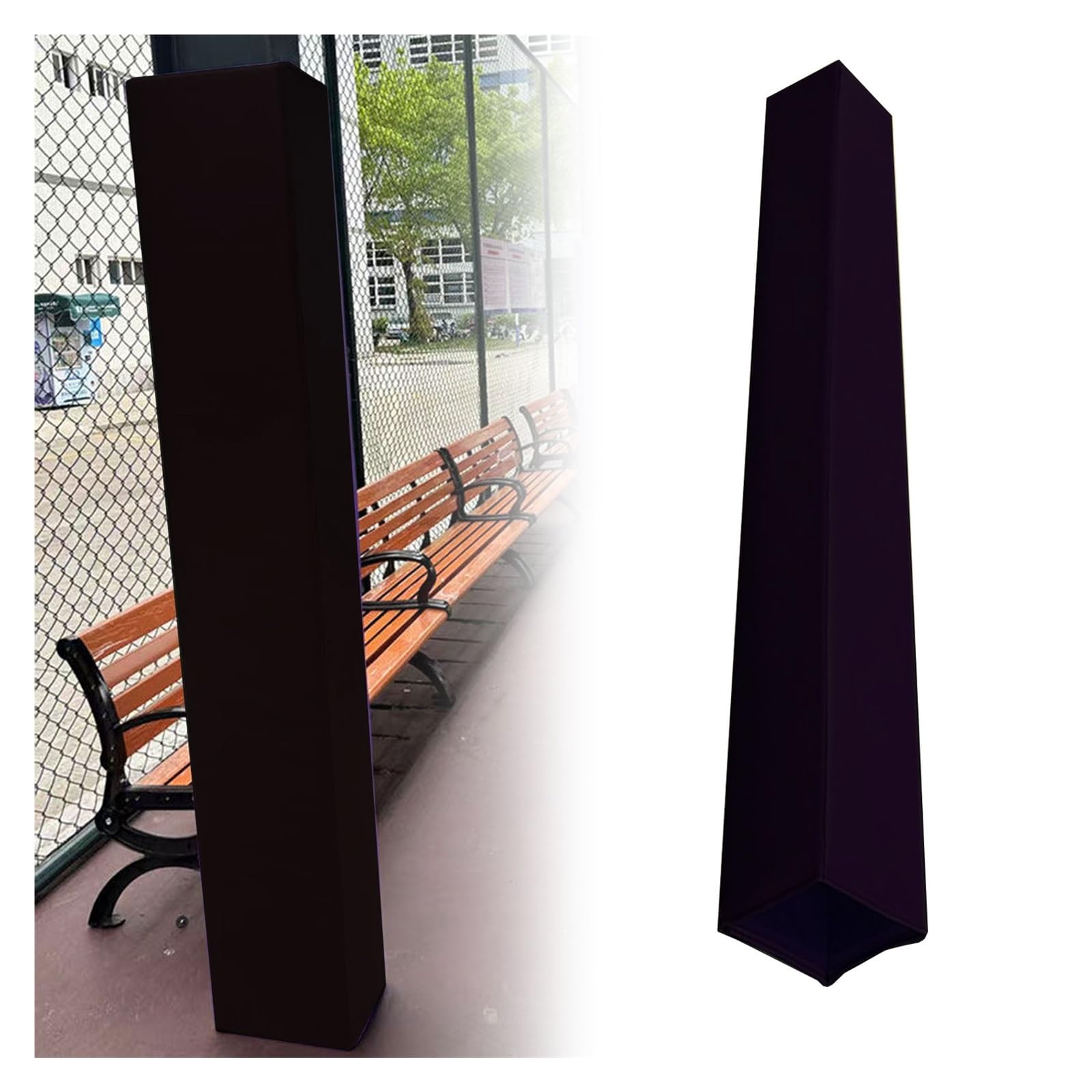 Coussin pour poteau de gym rectangulaire 1,5-2,1m de haut pour aire de jeux