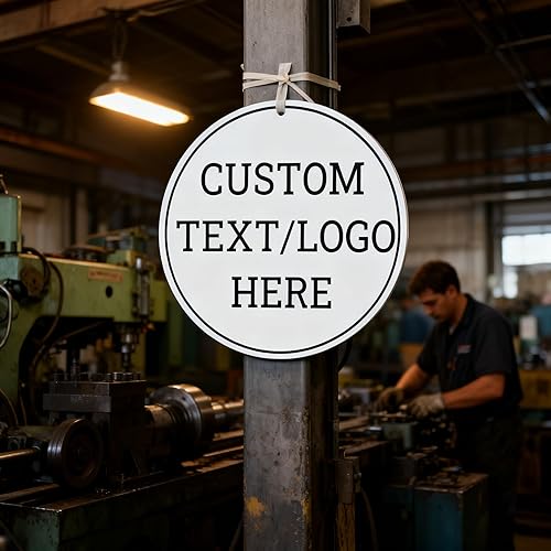 Miniatura 3 de Letrero redondo personalizado, letreros circulares de aleación de aluminio de 20 x 20 pulgadas, impresión reflectante opcional y a doble cara,