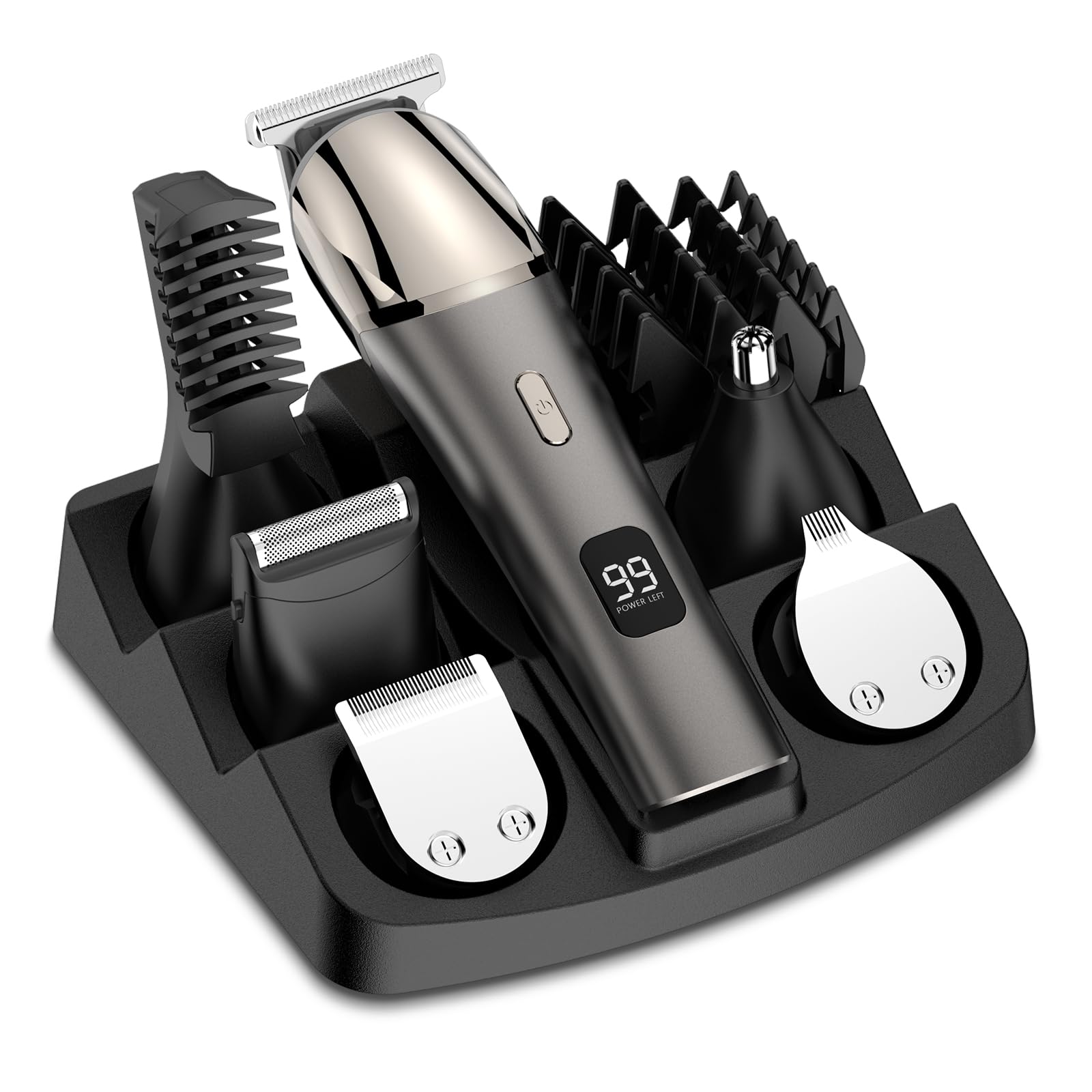 Profi Elektrisch Barttrimmer Herren Haarschneidemaschine: VESSTT Haarschneider bartschneider Nasenhaartrimmer Körperhaartrimmer für Männer 11in1 Trimmer Set, USB wiederaufladbar & Wasserdicht Rasierer