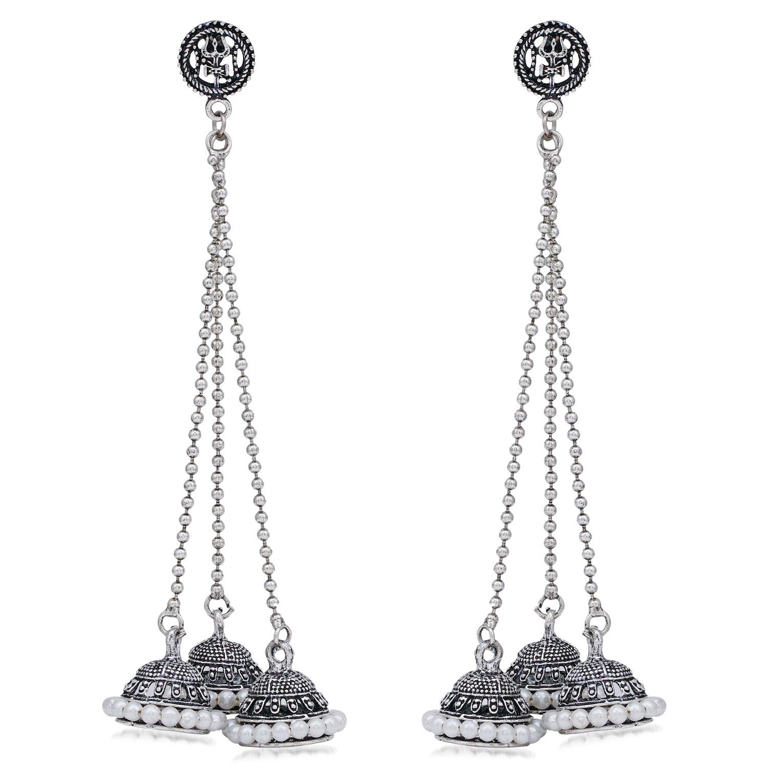 Sukkhi Ethnic Oxidised Pearl Jhumki Earring For Women (SKR56813) (B08G2BMD3L) Amazon Price History, Amazon Price Tracker