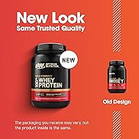 Vista 194 de Optimum Nutrition Gold Standard - Proteína en polvo de 100% suero de leche, sabor rollo de canela, 2 libras (paquete de 1) (el embalaje puede variar)