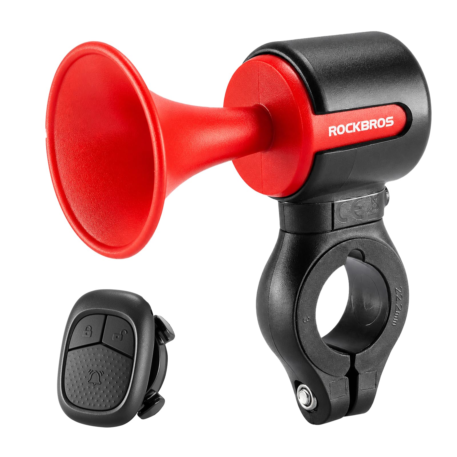 ROCKBROS Bicycle Horn 120 dB with Remote Control, USB-C, IPX5 Waterproof
