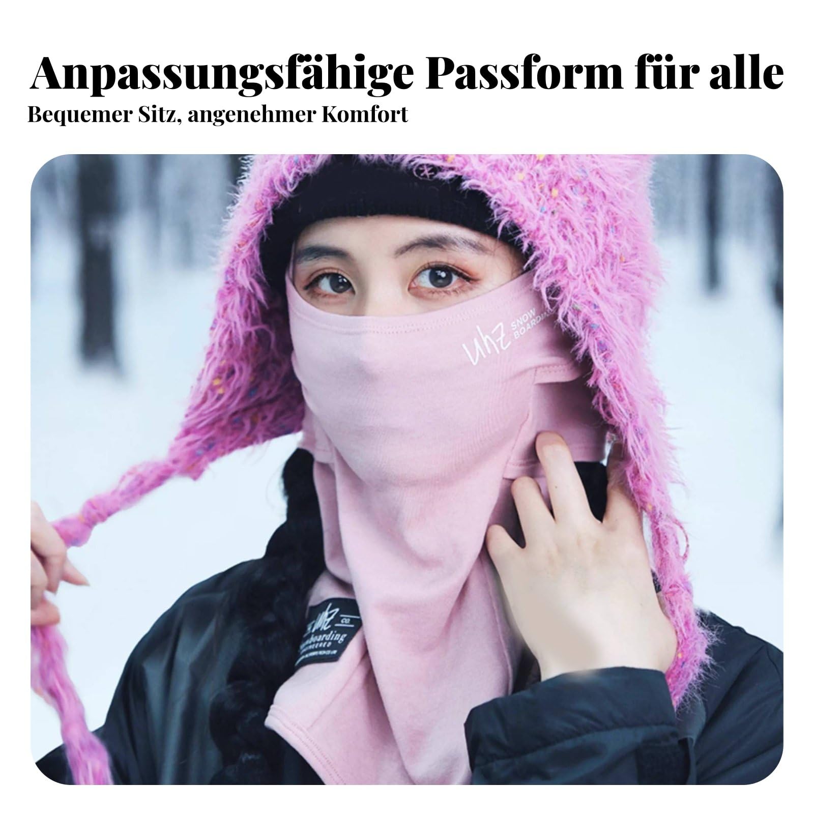 Skimaske Winddicht Winddichte Wintermaske Kälteschutz Winter-Gesichtsmaske für Frauen, Männer, Snowboarden, Wandern, Laufen, Blau, M-L