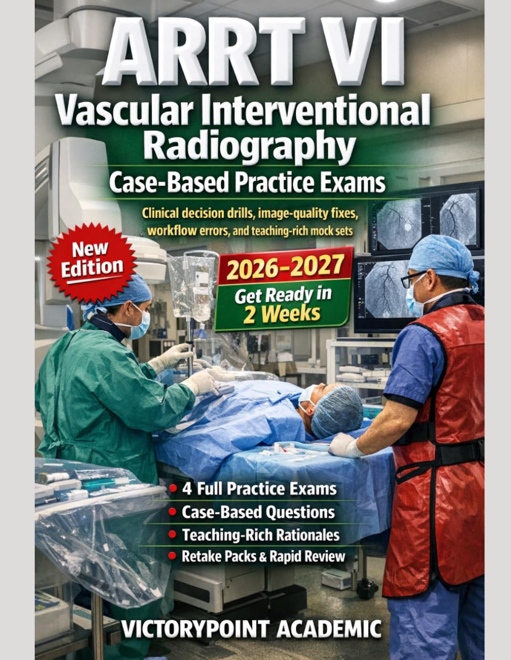 ARRT VI VASCULAR INTERVENTIONAL RADIOGRAPHY CASE-BASED PRACTICE EXAMS: CLINICAL DECISION DRILLS, IMAGE-QUALITY FIXES, WORKFLOW ERRORS, AND TEACHING-RICH MOCK SETS