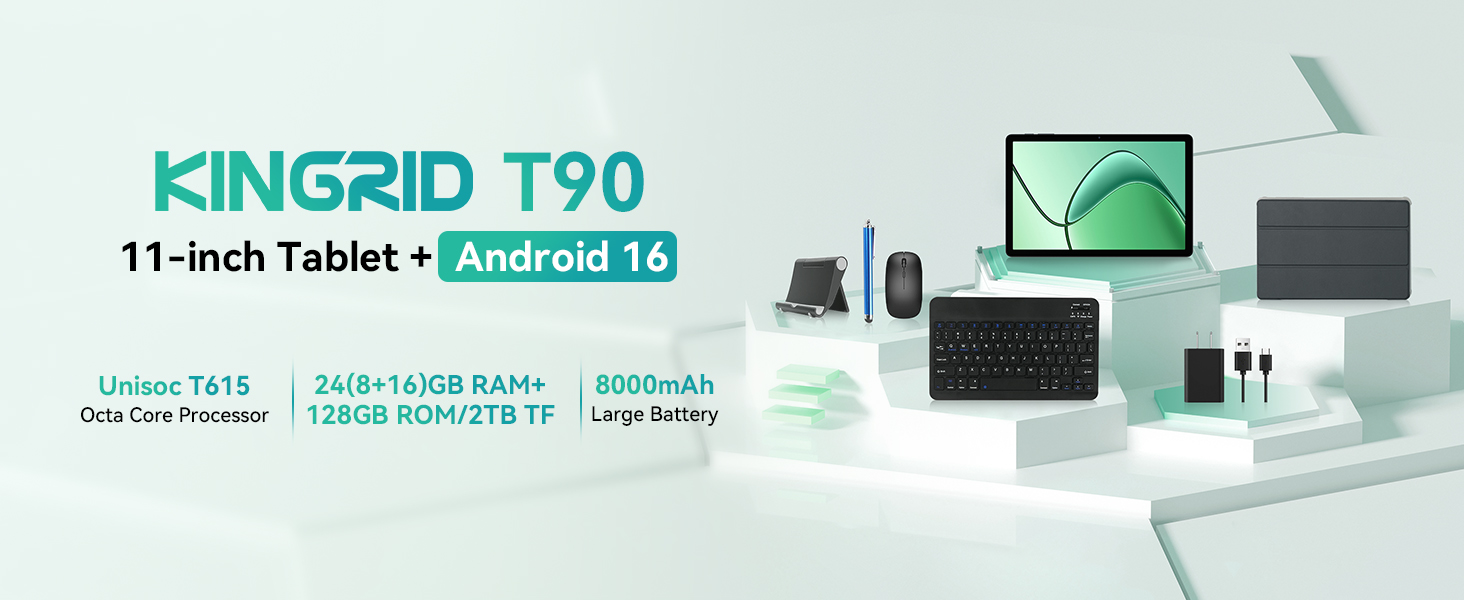 Amazon.com : KINGRID Android Tablet, 11 inch Android 16 Tablet