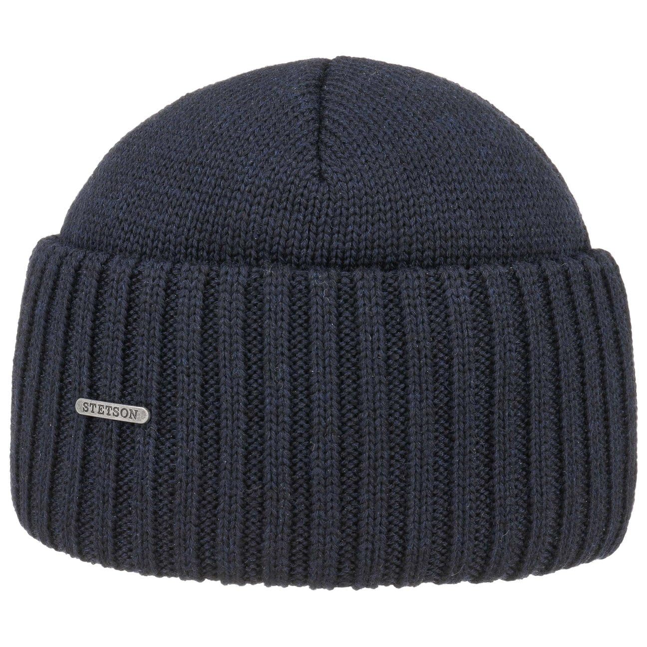 Stetson Women's Navy Northport Winter Hat Made Of Merino Wool - Cap Made In Italy - Seaman's Cap For /Men Fall/Winter Wool Hat - One Size