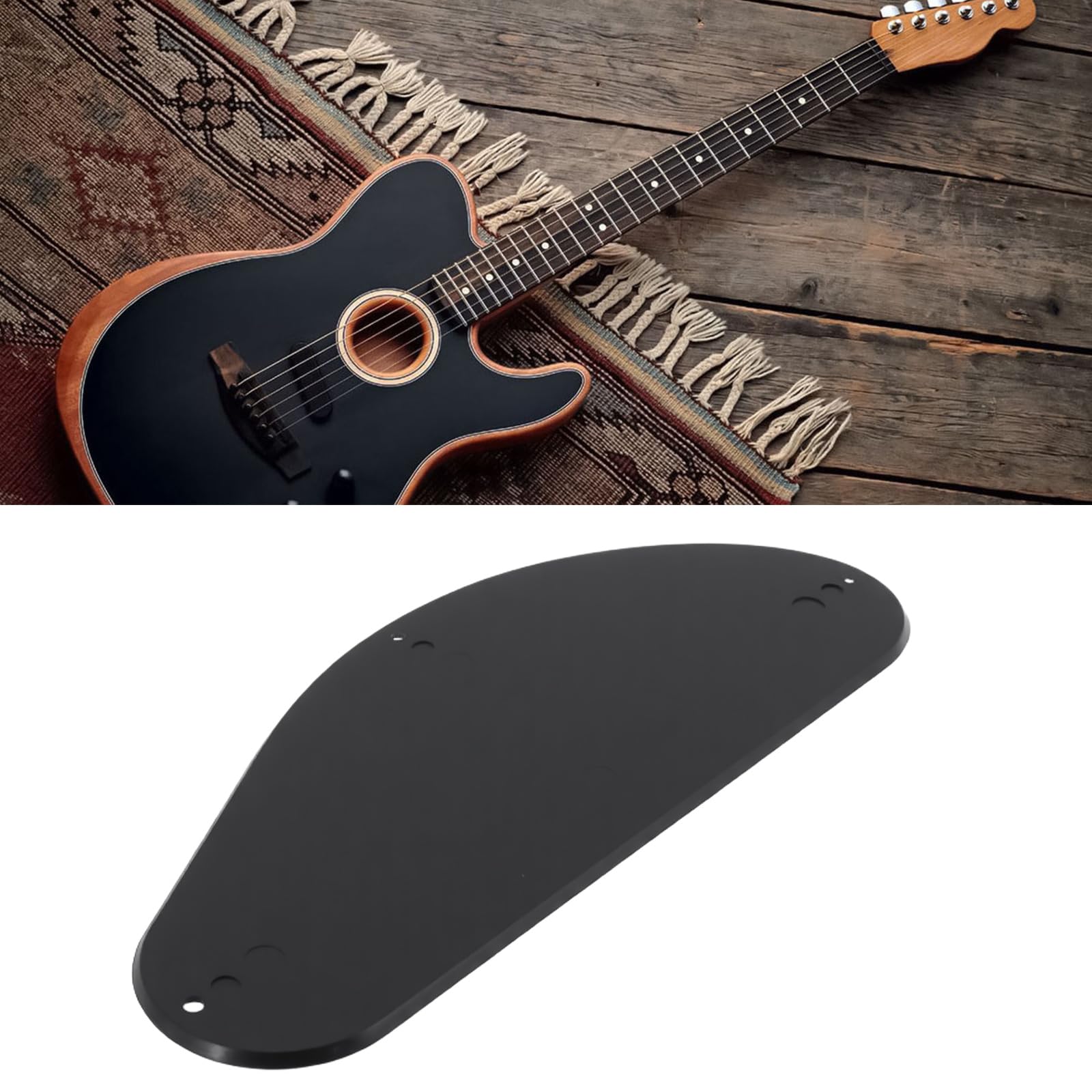 eMagTech Single Layer Control Board Back Guitar Cover Plastic Socket Cover 18x7.5mm Compatible with High and Low Frequency Guitars - Image 4