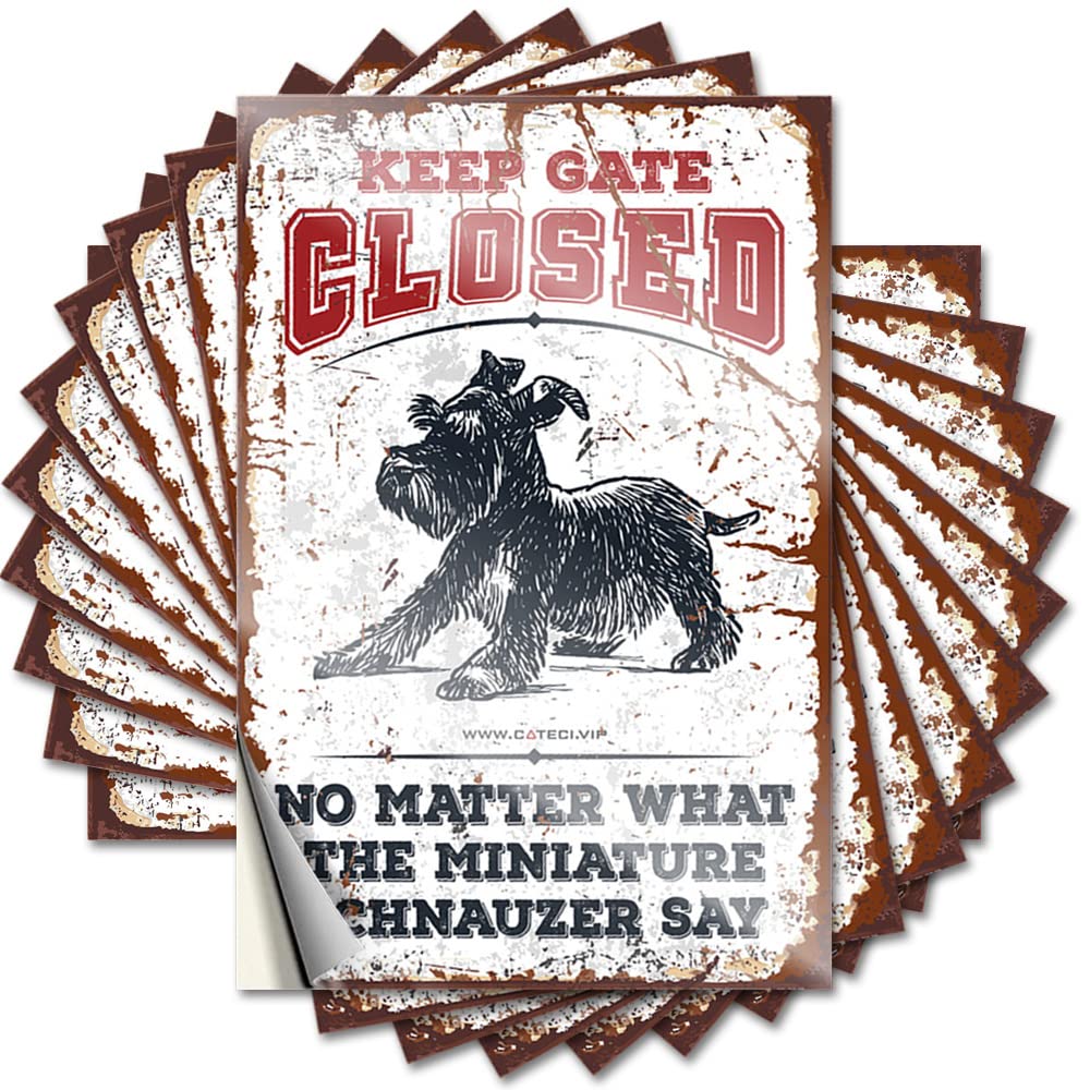 Fzfn Colour Bumper Western Bathroom Van Door Keep Gate Closed No Matter What The Miniature Schnauzer Say - No Residue Decals For Exterior(6X9cm)