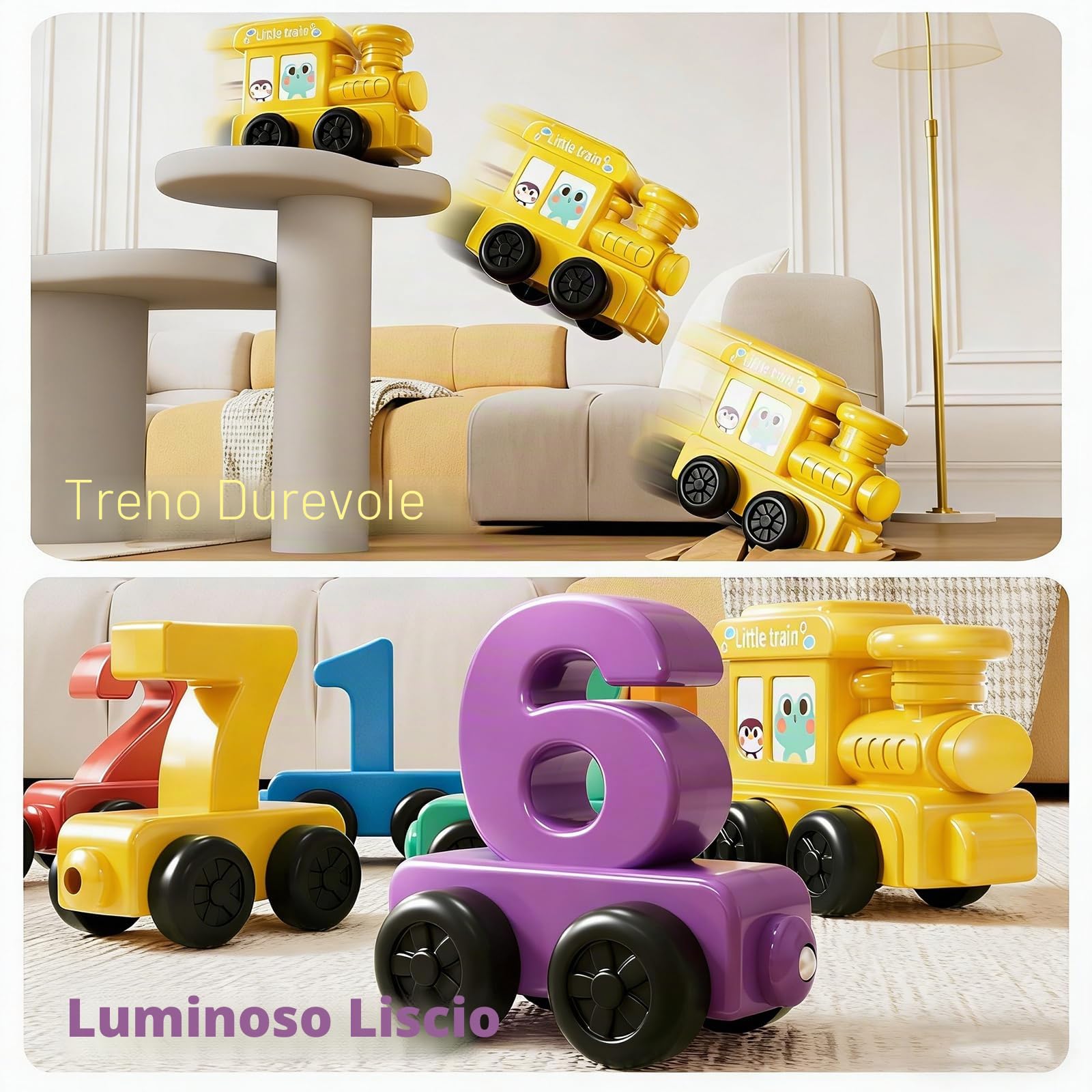 Treno Magnetico Numeri, Giocattolo Bambini 2 Anni Educativo, Tren de Juguete con Numeri 0-10, Juguete y Trenes, Set Didattico per Imparare i Numeri, per Sviluppare La Logica, Come Regalo