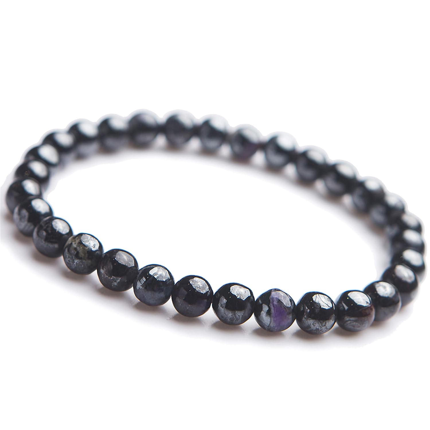 jewellery 6.5mm Genuine Natural Sugilite Gemstone Crystal Stretch Round Bead Bracelet
