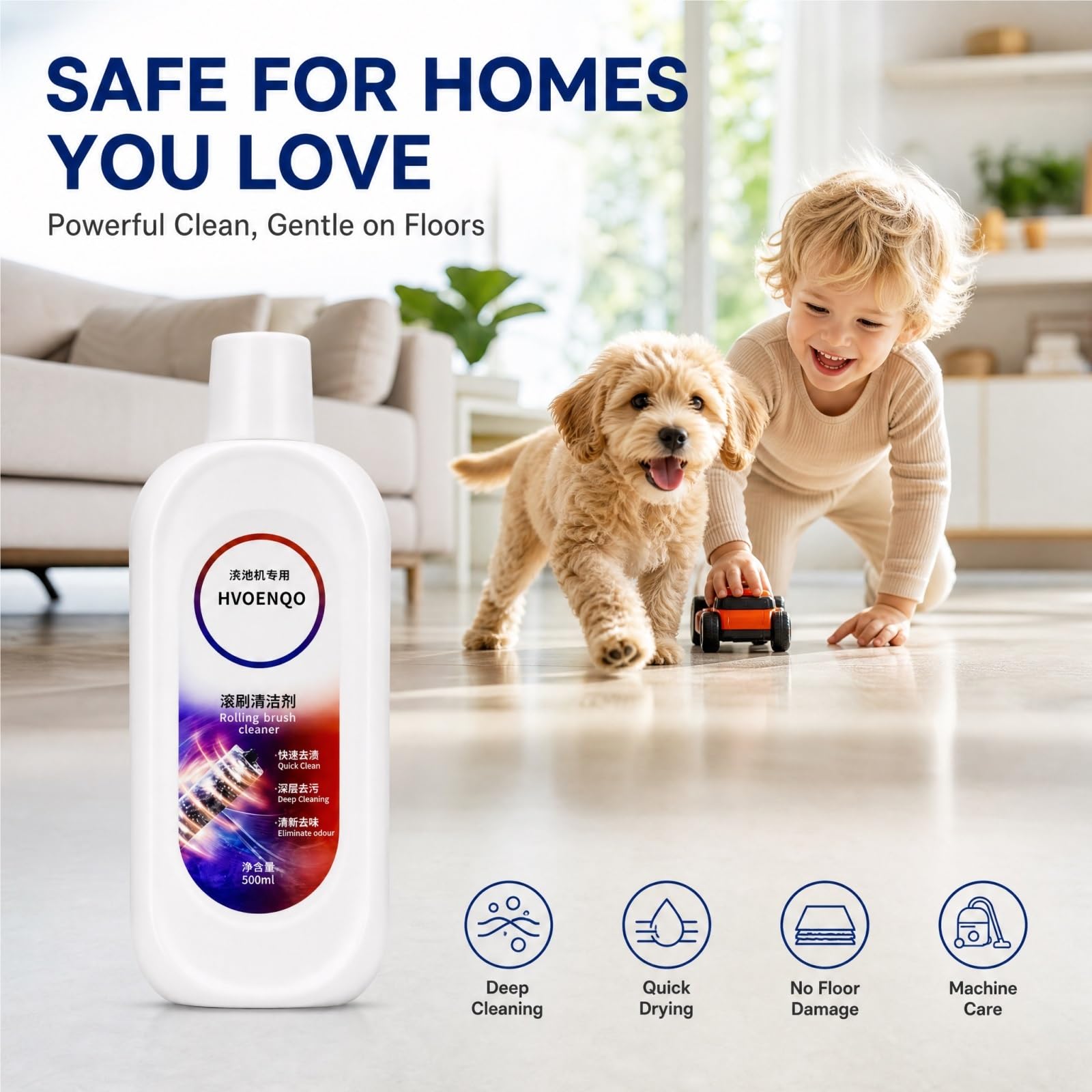 Detergente for Pavimenti, 500ML, 3 Flacone, Compatibile con Tineco | Senza Residui / Senza Aloni, for Tutti Gli Aspirapolvere Robot E Gli Aspirapolvere Senza Fili Umido E Asciutto