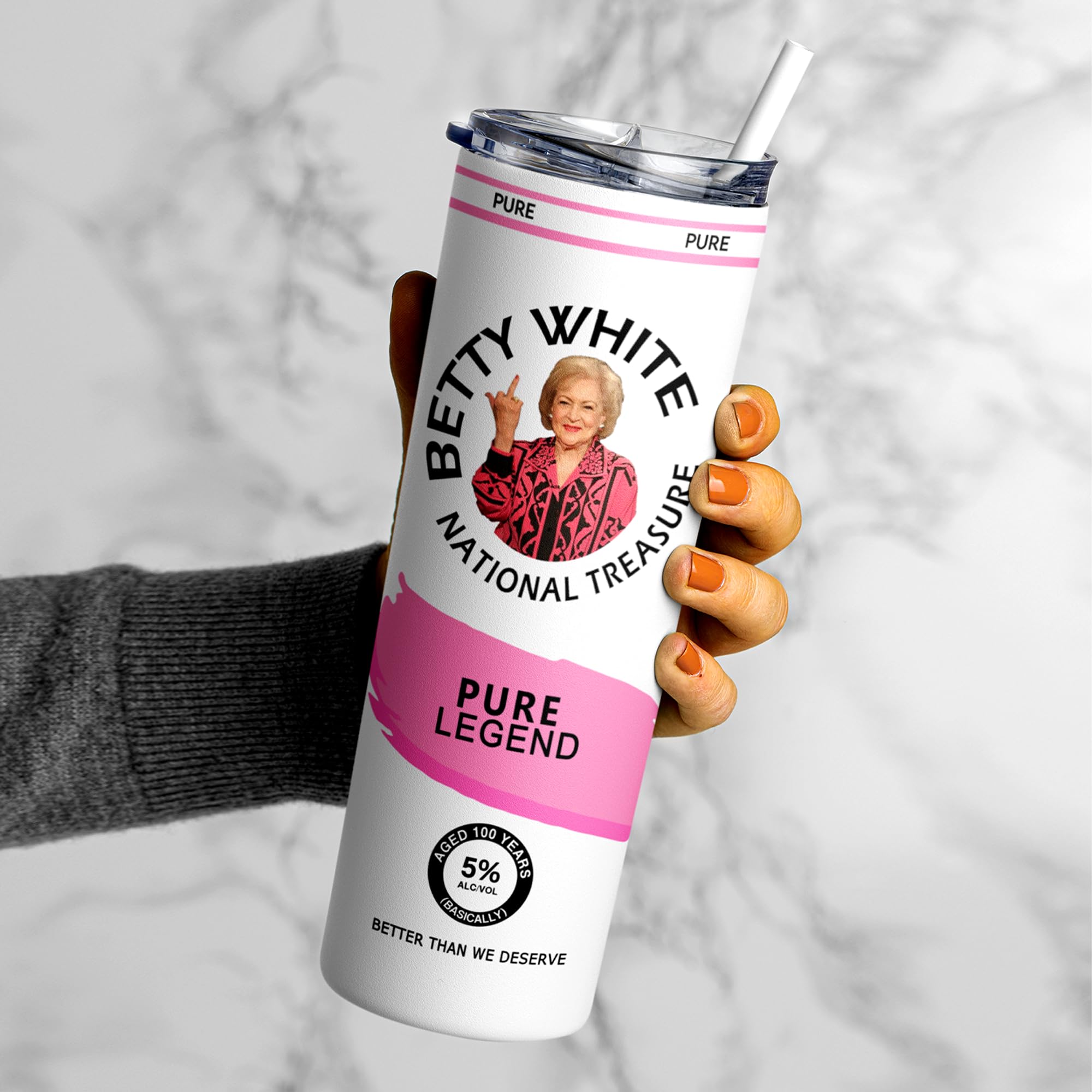 Amazon.com: Betty White Hard Seltzer Tumblers, 7 Colors, Flipping