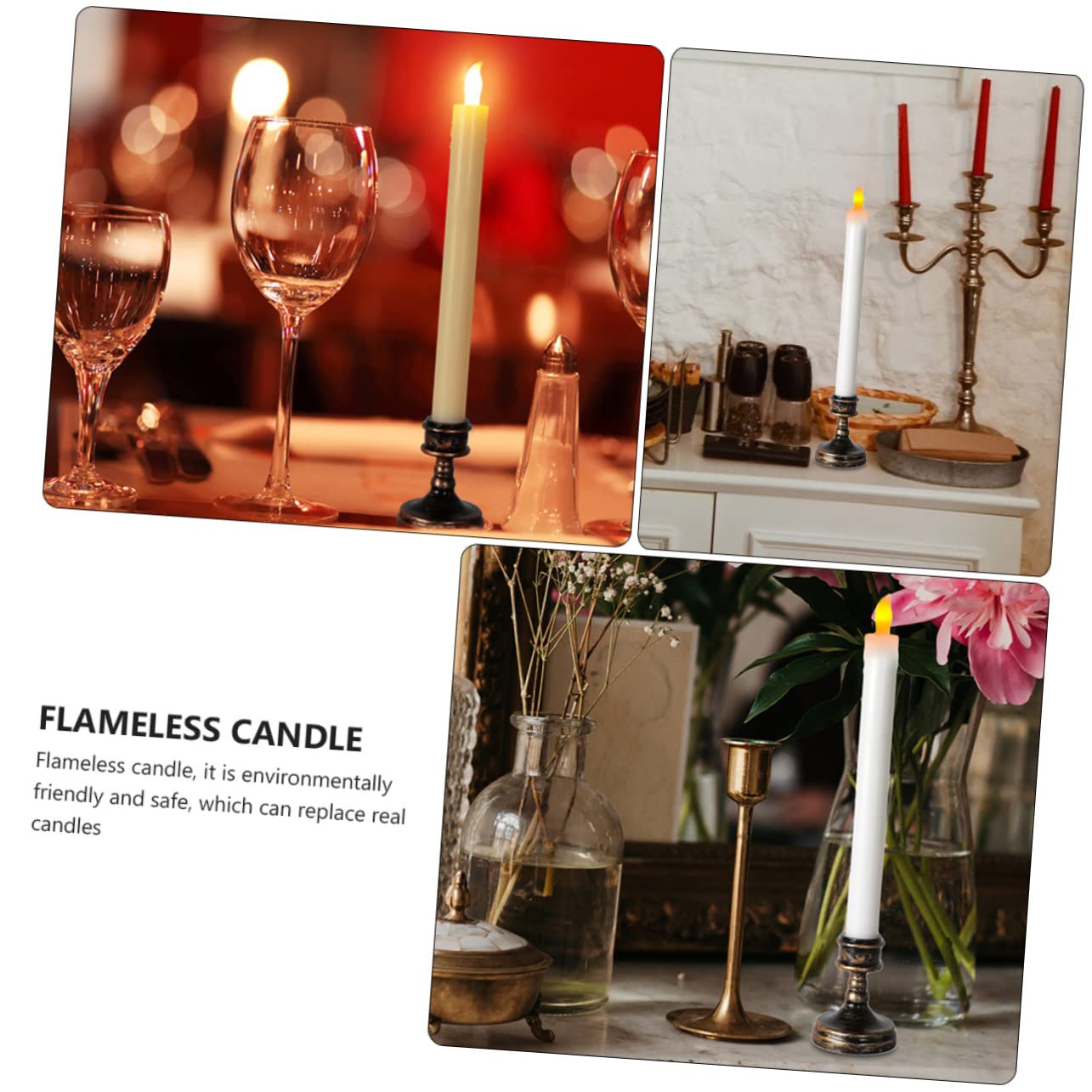 8pezzi Candela Led Per Decorazioni Festive e Matrimoni e Batteria Base Inclusa