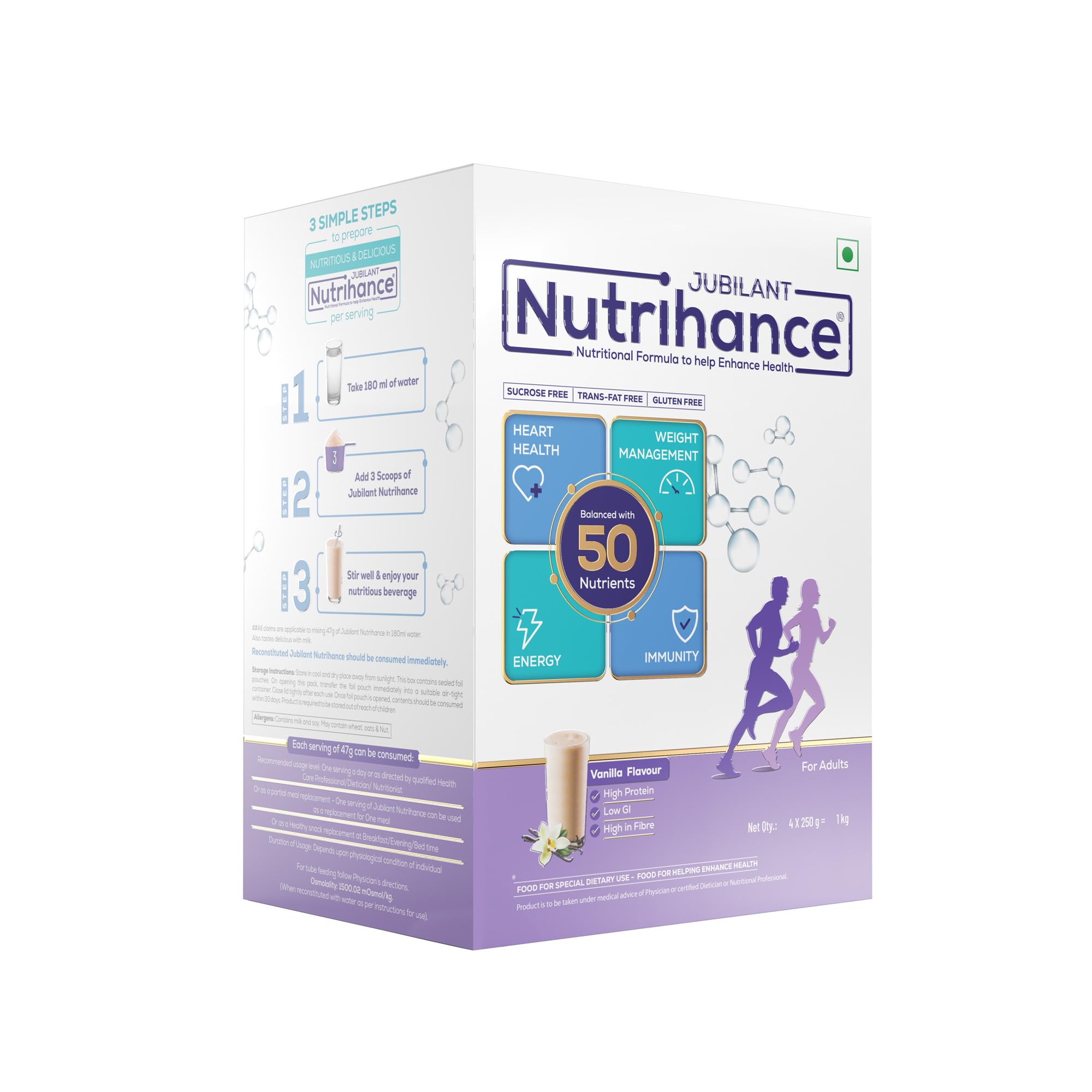 Jubilant Nutrihance Balanced with 50 Vital Nutrients | Sucrose Free Trans-fat Free Gluten Free Nutrition Drink (1kg Vanilla Flavored) (B0CLZZ62X2) Amazon Price History, Amazon Price Tracker
