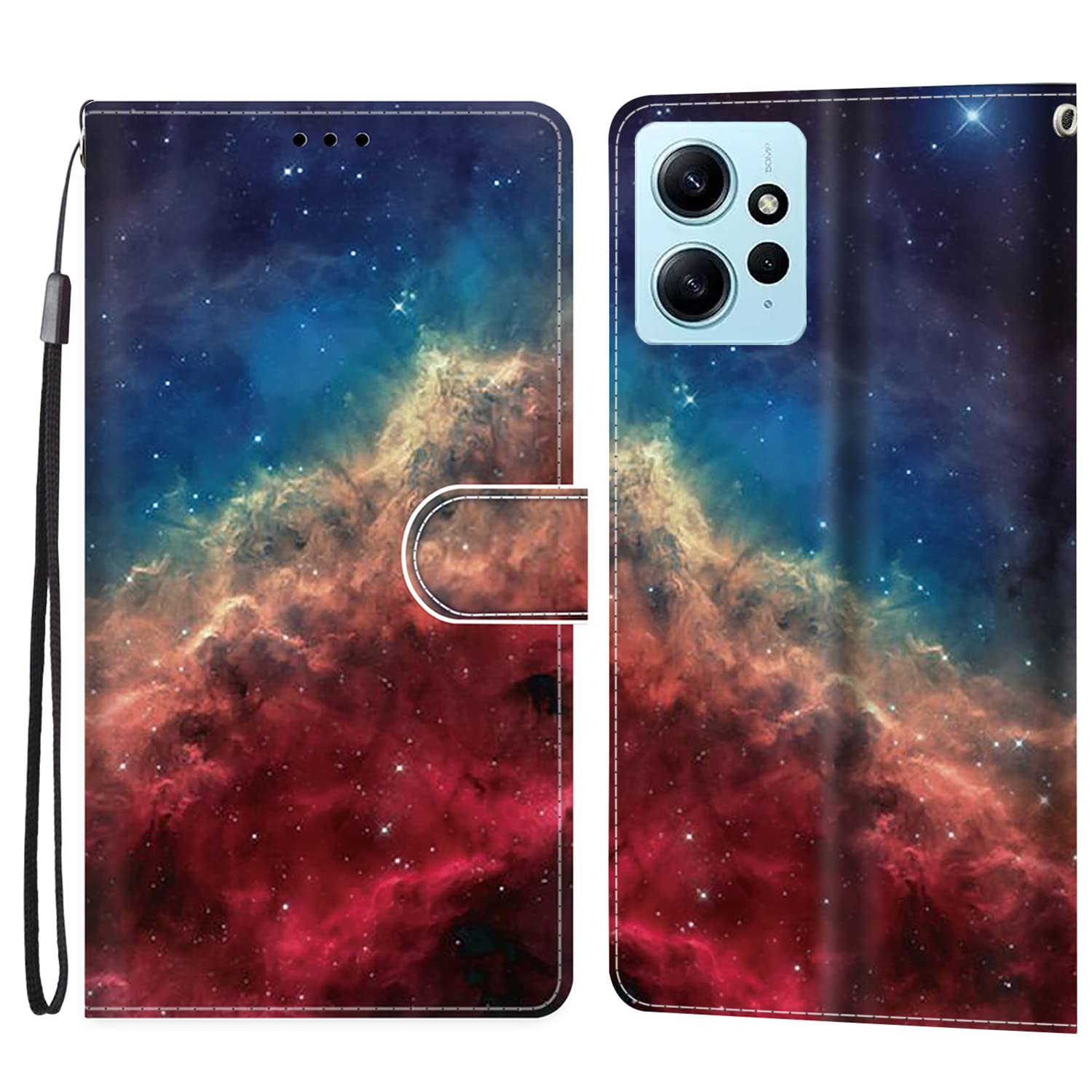Custodia A Libro In Pelle Magnetica Con Portafoglio E Vetro Temperato Per Xiaomi Redmi Note 12 4G - Foto 4
