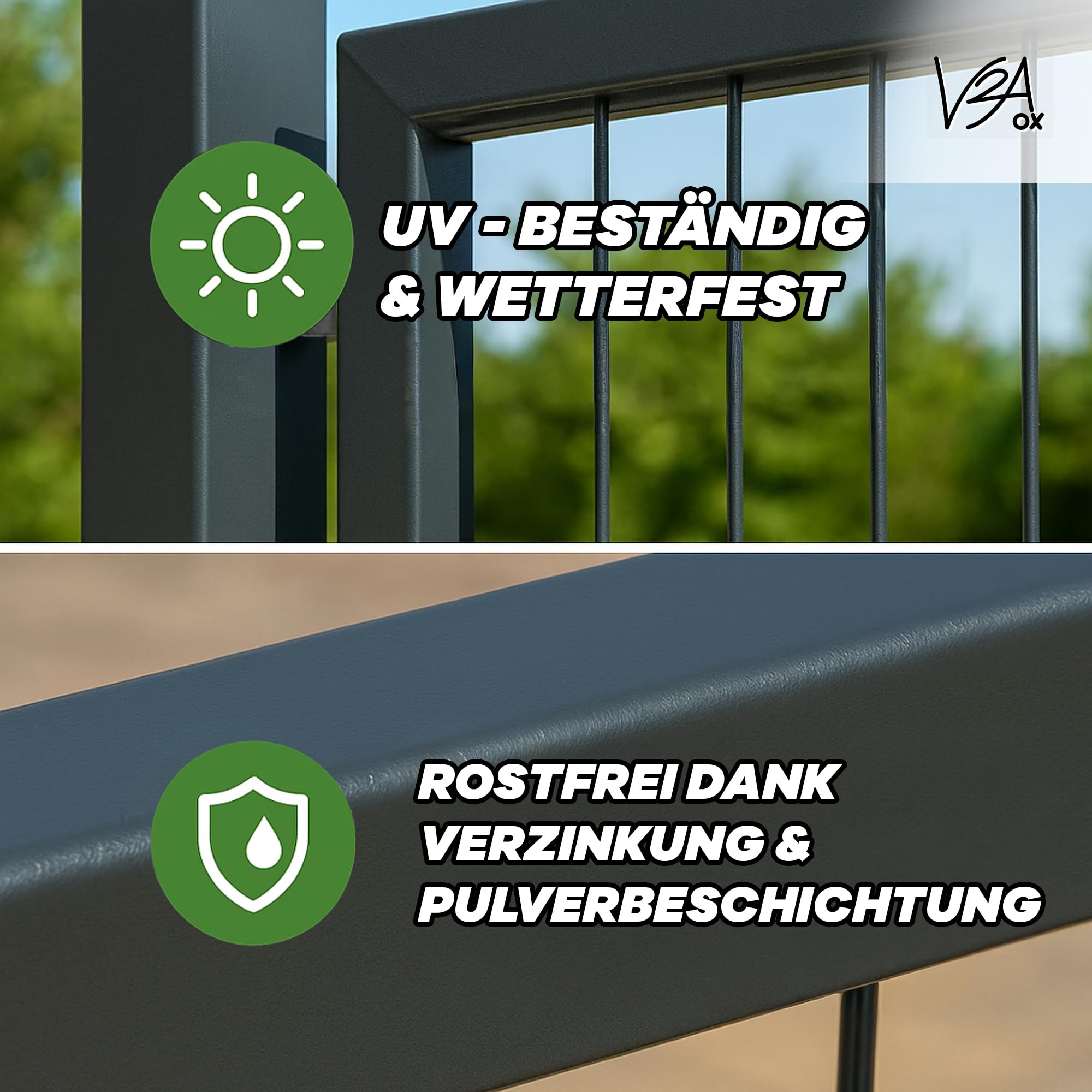 Gartentor Tor Gartenzaun Zaun 300x100 cm Doppelflügelig Gartentür aus Metall für Stabmattenzaun Abschließbar inkl. Pfosten Grau