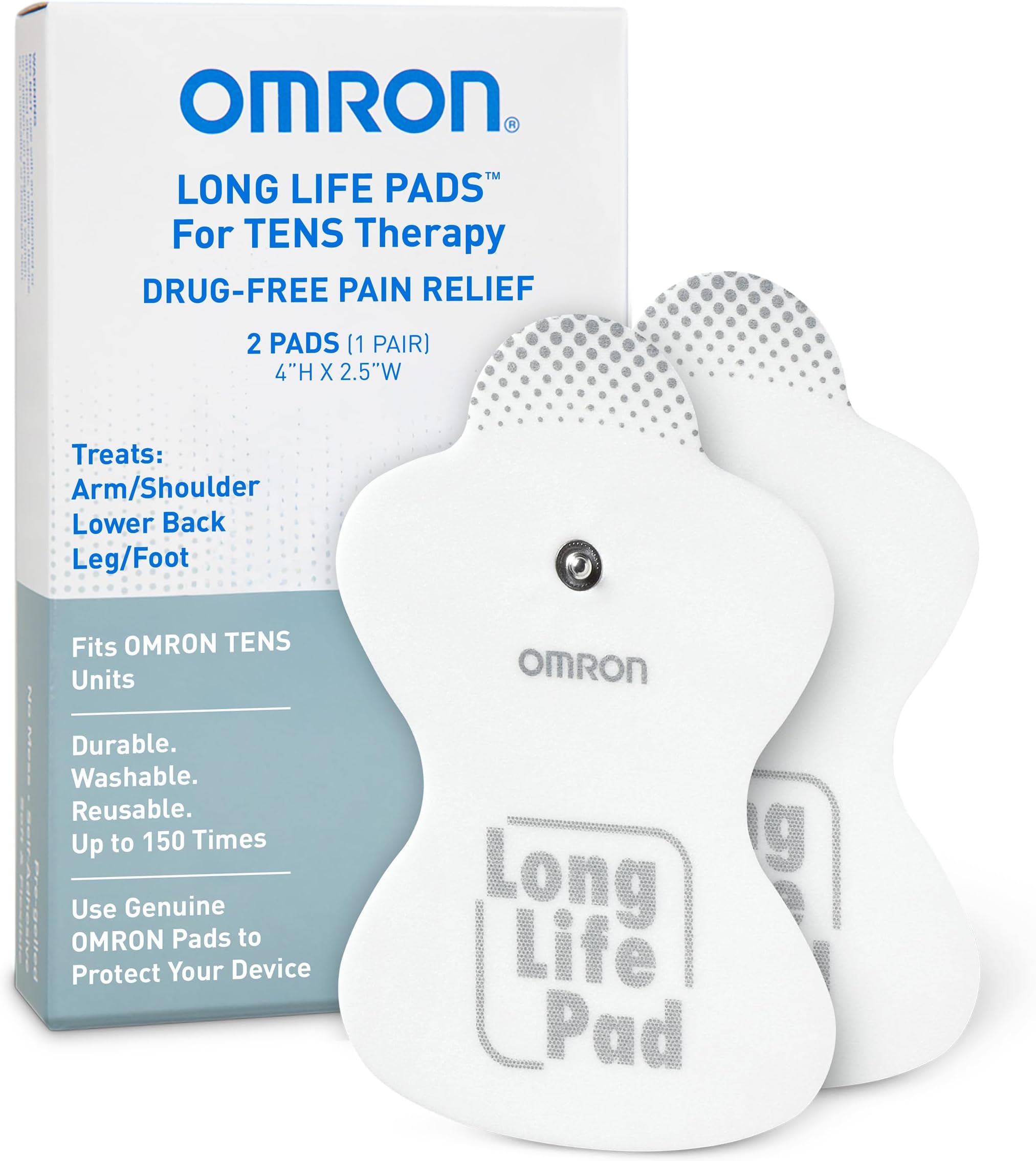Omron Tens Therapy Pain Relief Long Life Pads, 2 count