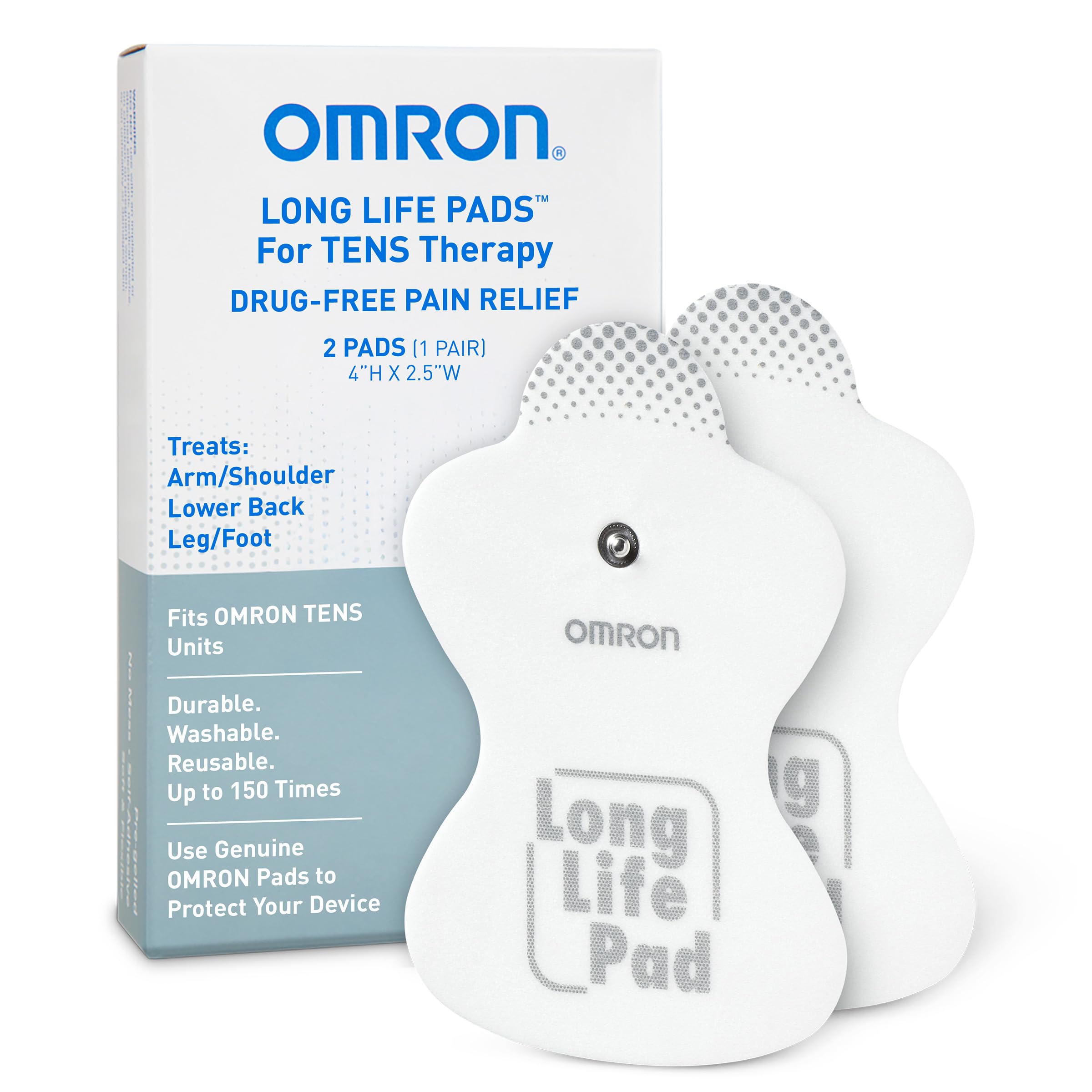 Omron Long Life Pads for TENS Unit Muscle Stimulator - Standard