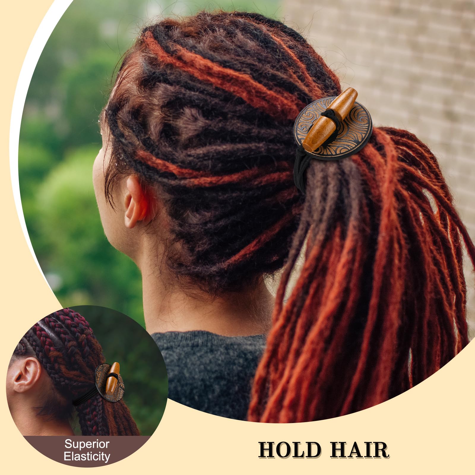 Amazon.com : Hotop 12 Pcs Dreadlock Hair Tie Elastic Hair  display picture 2