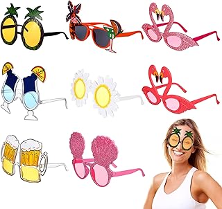 8 Pçs Acessórios De Óculos Óculos Havaianos Óculos De Sol De Verão Decorações Engraçados Óculos De Sol Havaianos Óculos Óculos De Sol Abacaxi Conjunto De Óculos Óculos