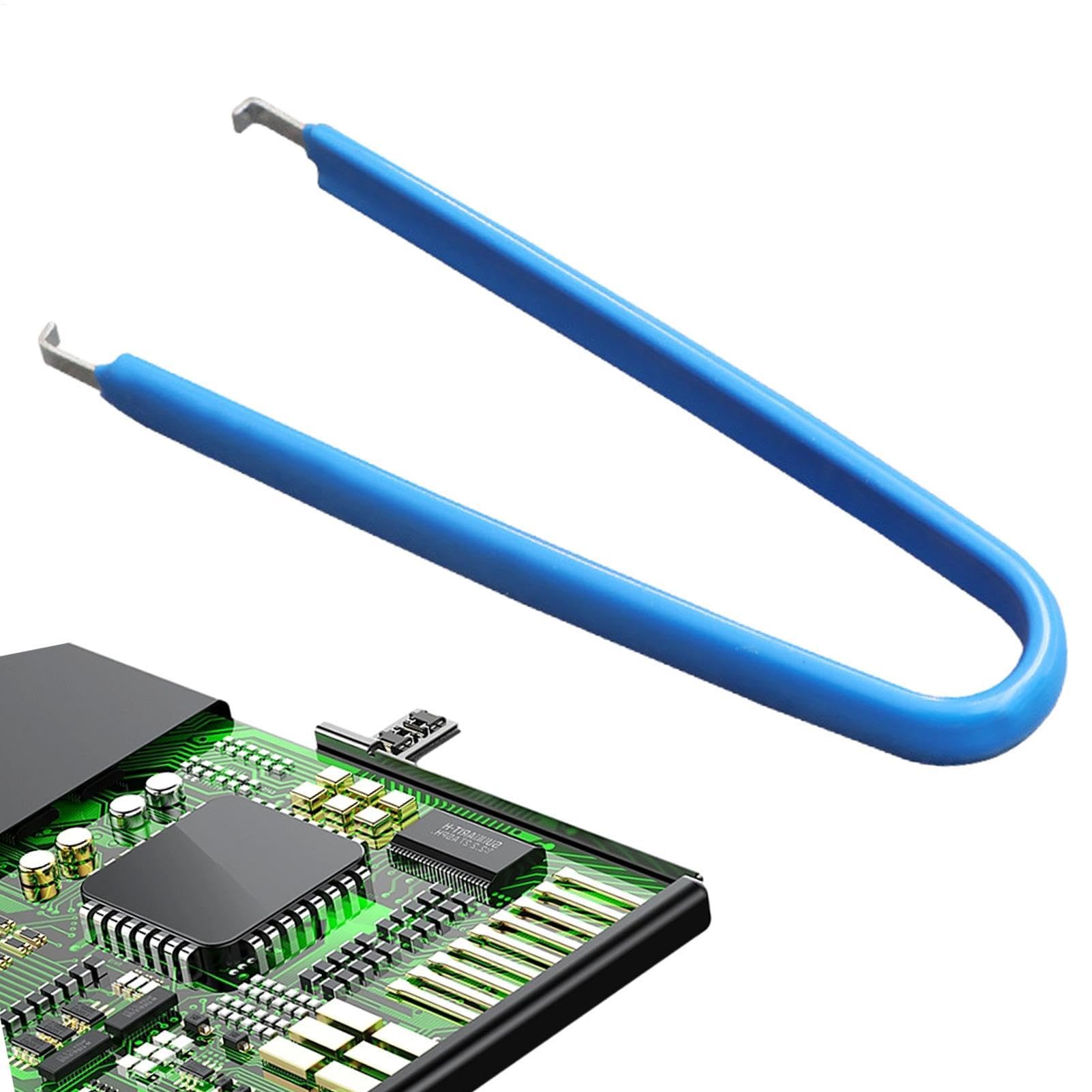 Estrattore IC - Estrattore di chip IC, estrattore a forma di U per chip IC, scheda madre con impugnatura in vinile isolato, strumento di rimozione in acciaio inossidabile per chip IC, blocchi