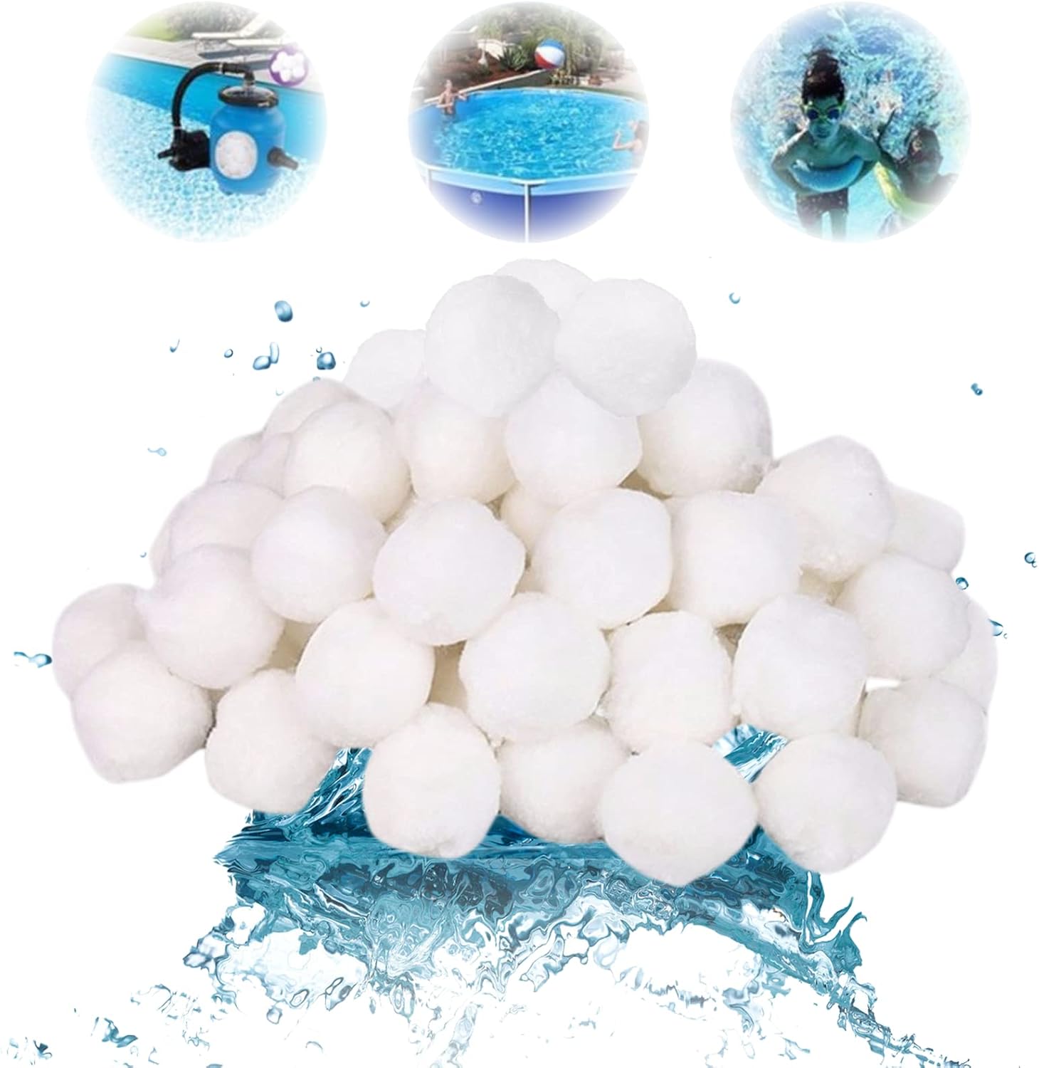 1.5Lb Pool Filter Balls Pool Filter Media for Swimming