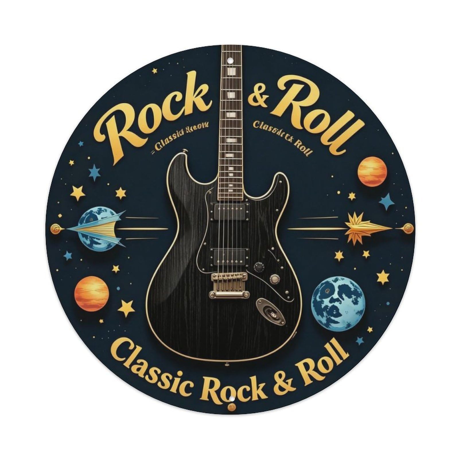 Classic Rock & Roll Metal Tin Sign Plaque