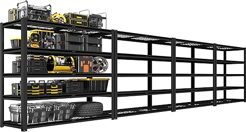 Miniatura 12 de PrimeZone Estantes de almacenamiento resistentes, 40 pulgadas de ancho x 20 pulgadas de profundidad x 60 pulgadas de alto, estantería de alambre