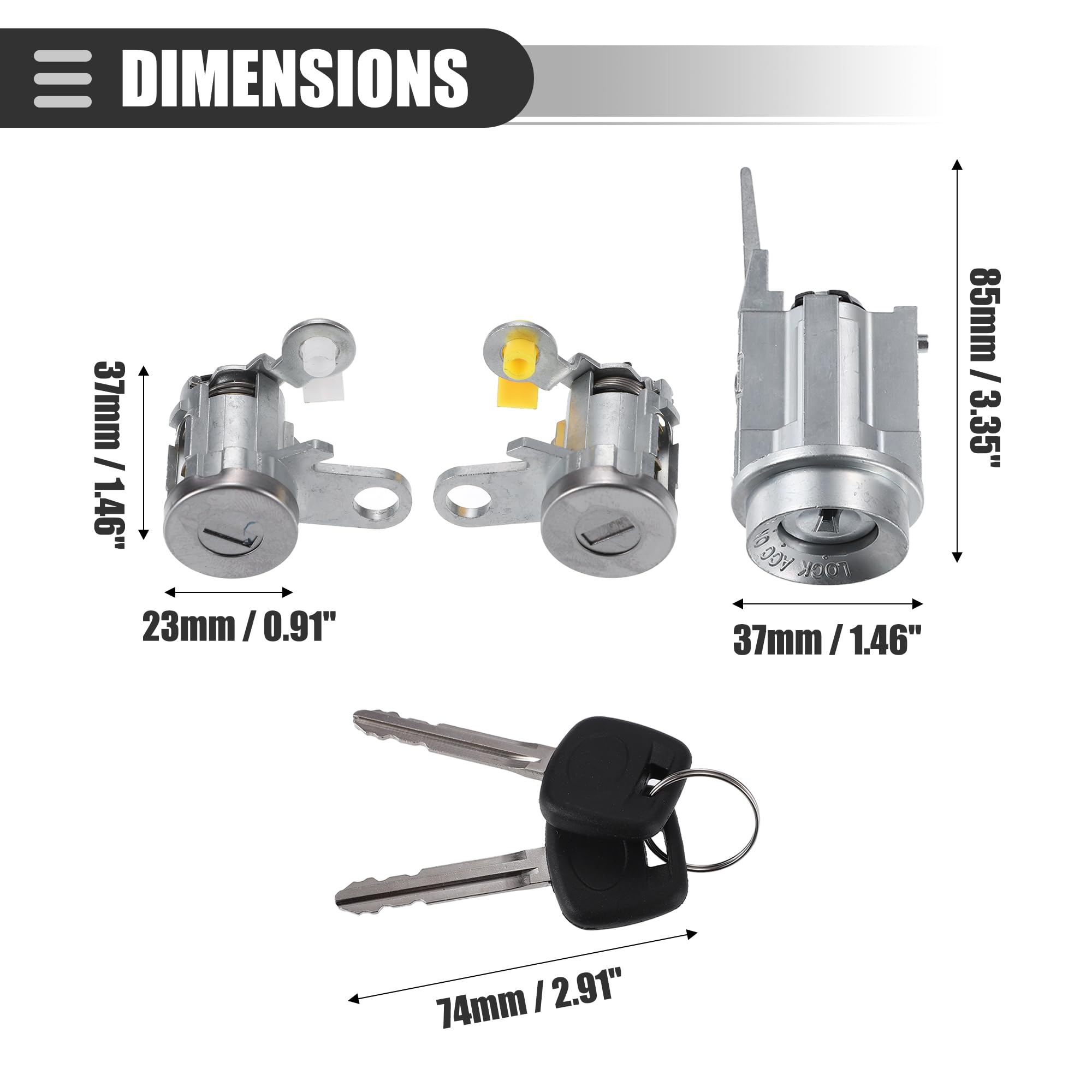 Cilindro Serratura Accensione Per Ford Fiesta 2011-2019, Sostituzione Diretta BE8Z-11582-B
