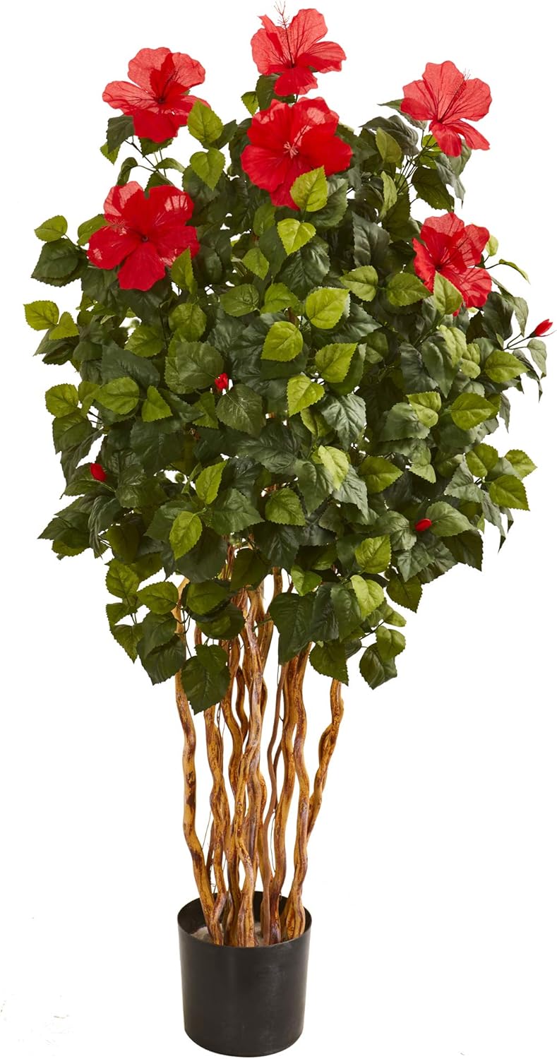 Nearly Natural 5ft. Hibiscus Artificial Tree
