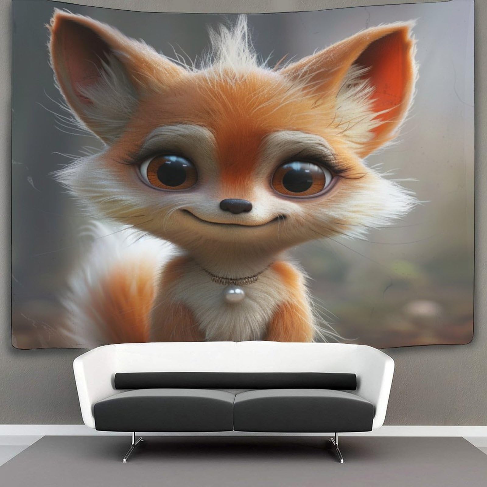 kaiyun Little Fox Decor Tapestry,Animal Wall Art Tapestries Wall Hangings for Living Room Bedroom Dorm 180cmx230cm
