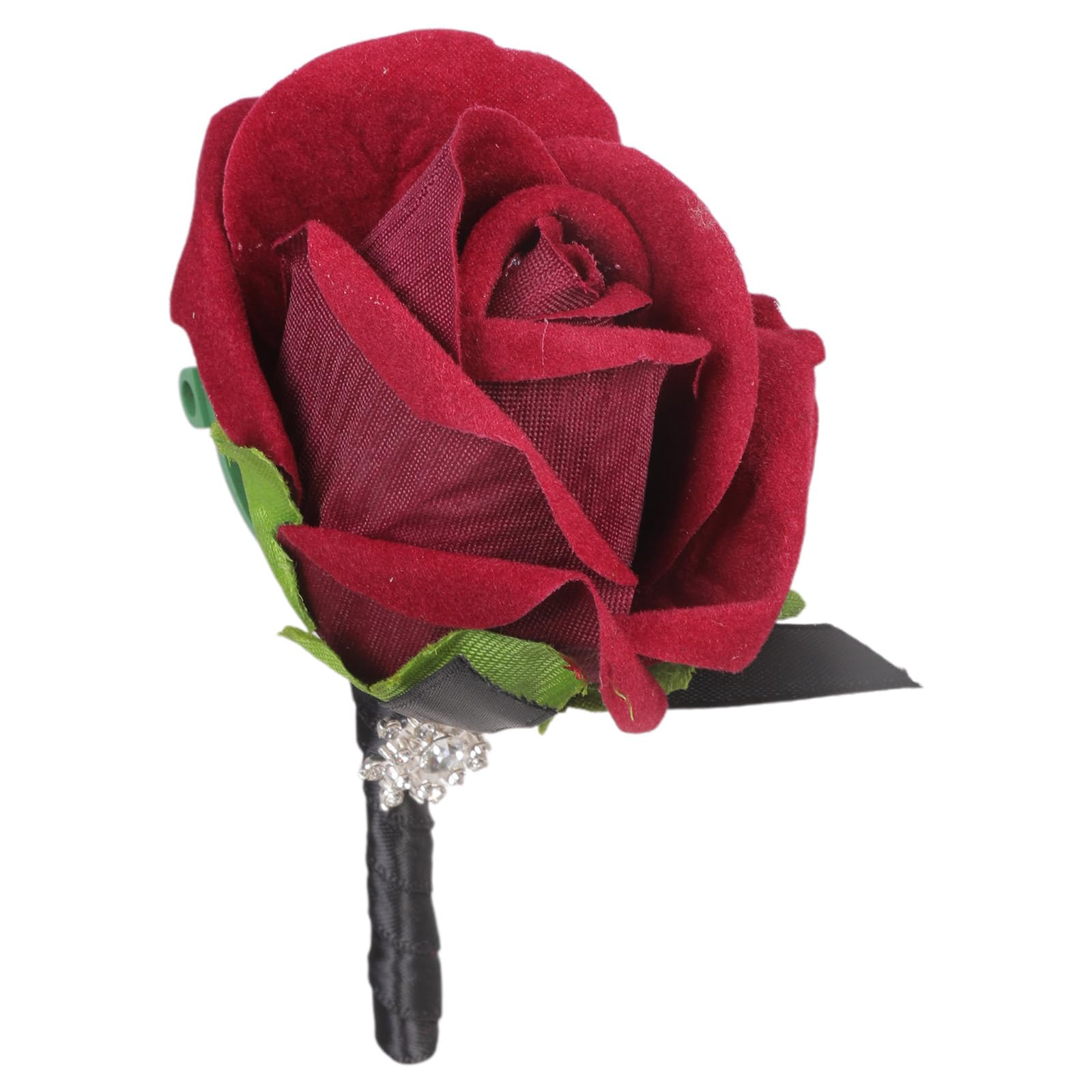 HDOYTXXM Corsage Boutonniere Soft Corsage Artificial Flower Boutonnieres for Bridal & Banquets Artificial Flowers Elegant Faux Rose Boutonniere for Bride and Groom