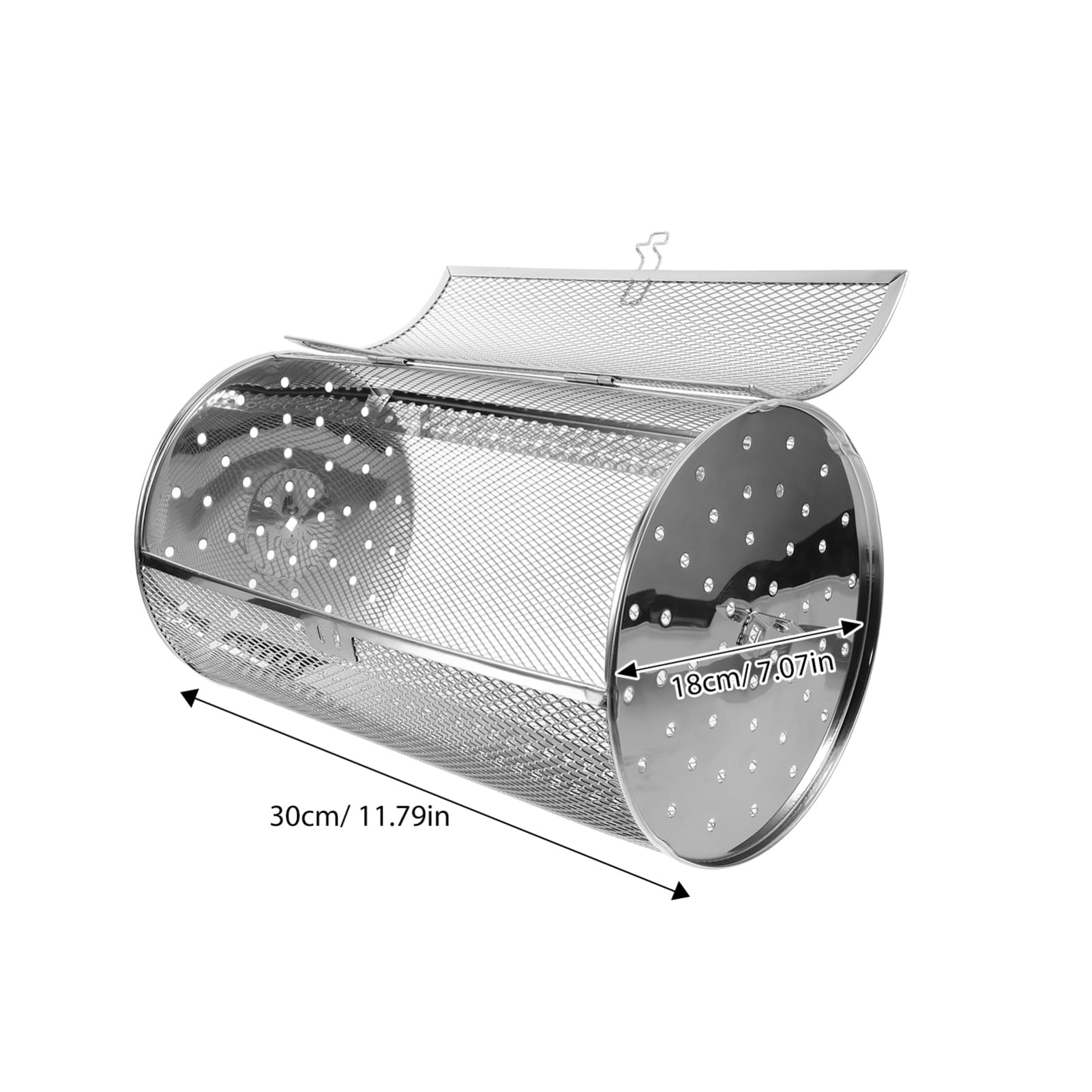 ibasenice 360° Rotating Bbq Vegetable Grill Basket Stainless Steel Oven Rotisserie for Bbq Barbecue Grilling Rotisserie Machine