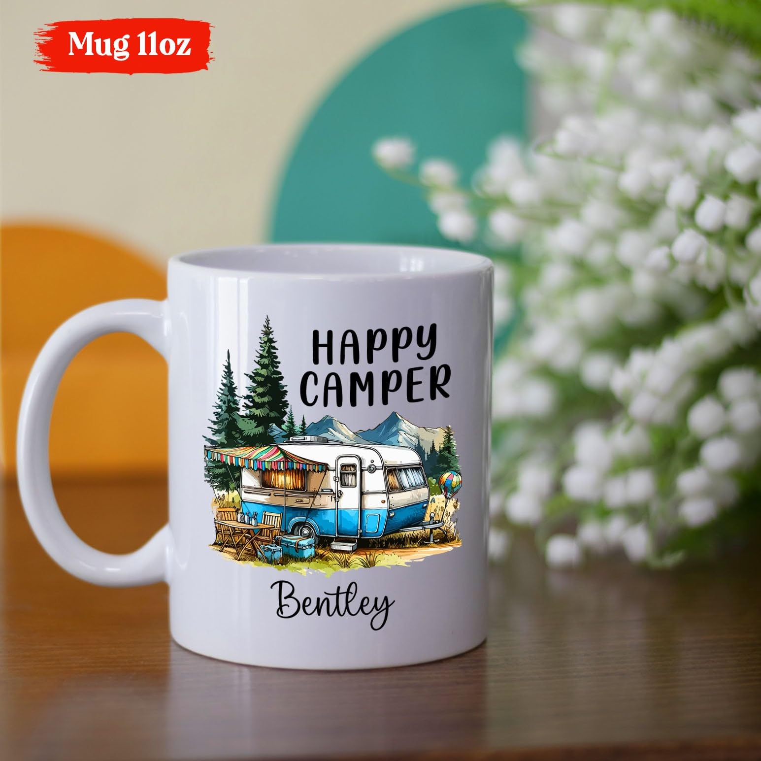 Happy Campers Personalized Mug U2013 Custom Camping Coffee Cup