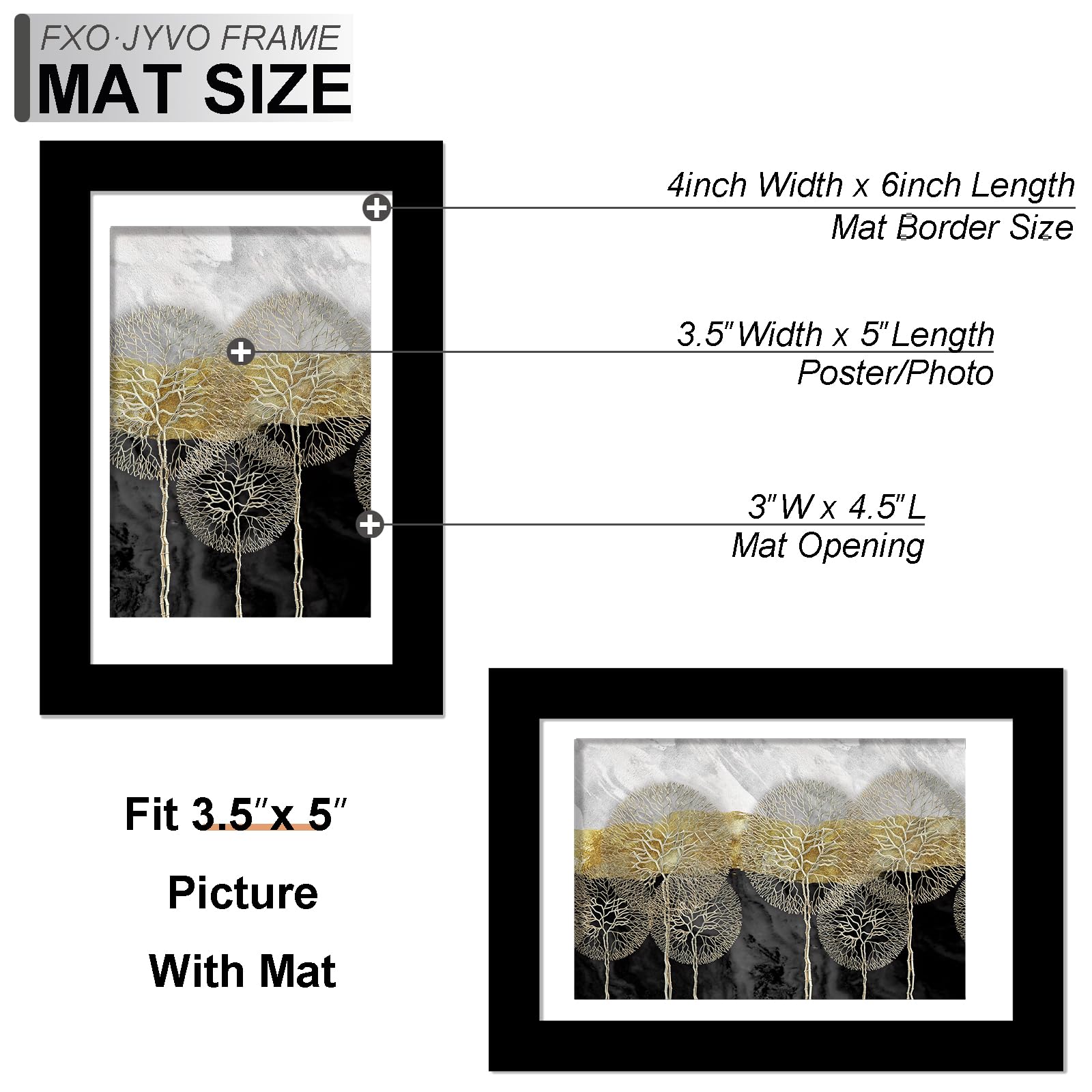 Fxojyvo 4x6 Picture Frame Collage Set Of 3 – Lightweight Black Frames For Wall Display (4 Openings Each)