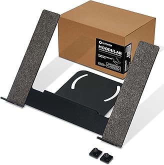 Moodular Wooden Monitor Stand Add-ons Laptop Tray Mount [Accessory Only - Requires Moodular Wooden Monitor Stand Slide Rails for Use] Black MSA-LT