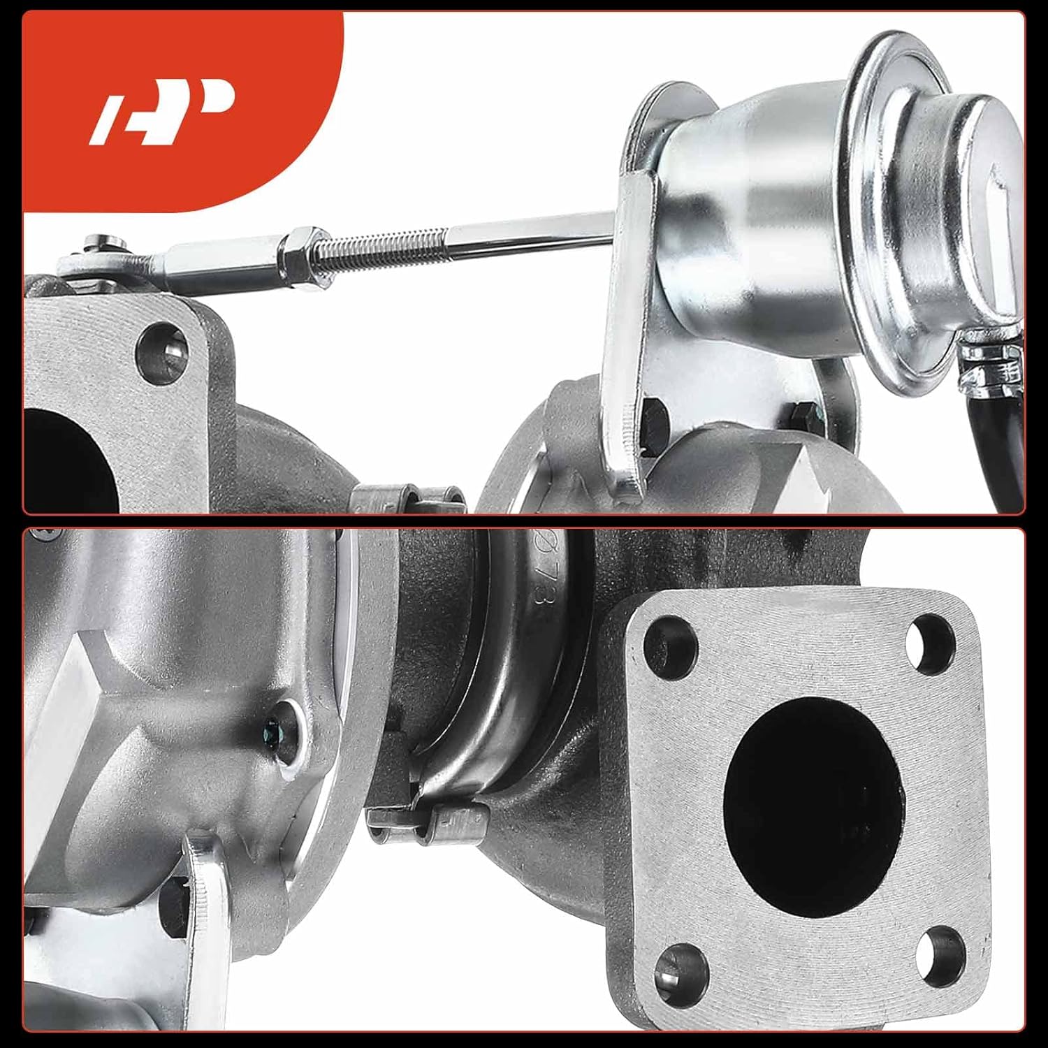 A-Premium Complete Turbo Turbocharger Kit, with Wastegate Actuator & Gasket, Compatible with New Hollander, CAT 247 Series Skid, Terex Loaders, Tractor TC55DA, SHIBAURA Tractor ST445, Replace# 2389349