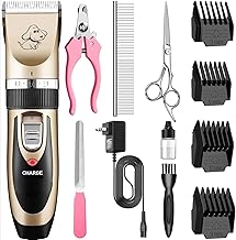 EDICON Rechargeable Dog & Cat Hair Trimmer | Cordless Pet Grooming Clipper for Labrador, Shih Tzu, German Shepherd, Golden Retriever, Rottweiler | Low Noise, USB Charging (Pack of 1)